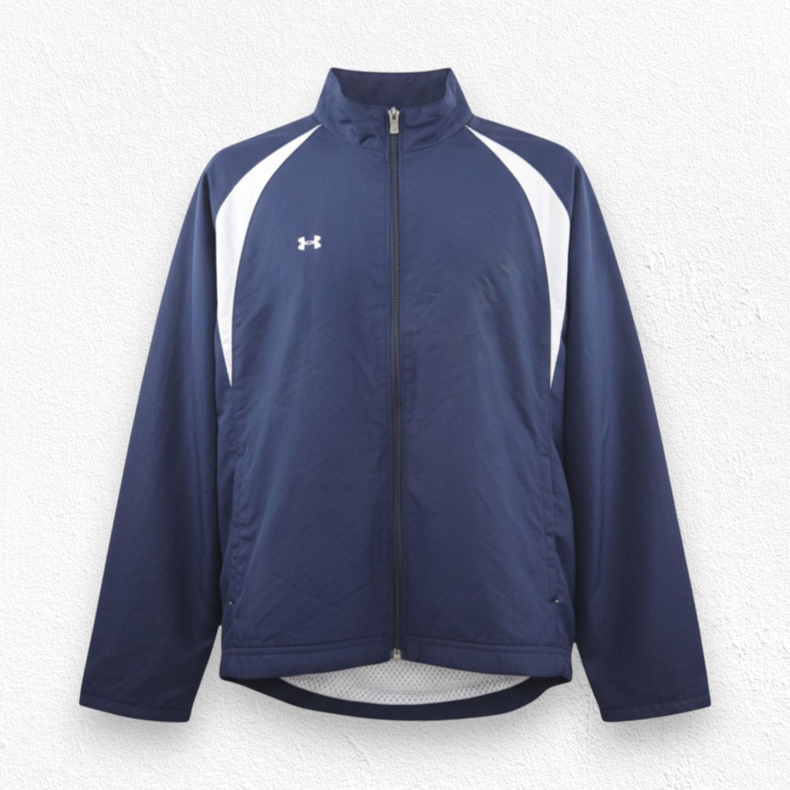 Under Armour Y2K Under Armour Navy White Windbreaker Track Jacket Size M Size M / US 6-8 / IT 42-44 - 1 Thumbnail