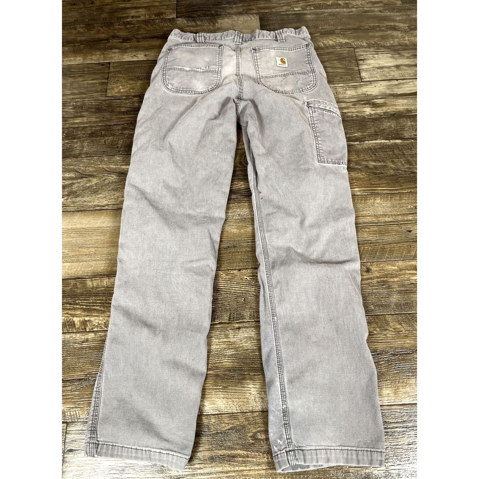 Carhartt Carhartt Pants Mens 33x32 Gray Canvas Carpenter Distressed Workwear Pants Regular 32 Inseam Men Size US 32 / EU 48 - 5 Thumbnail