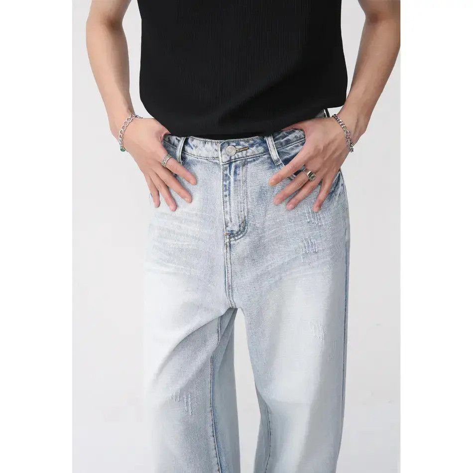 Japanese Brand Retro loose high street straight leg jeans Size US 32 / EU 48 - 2 Thumbnail