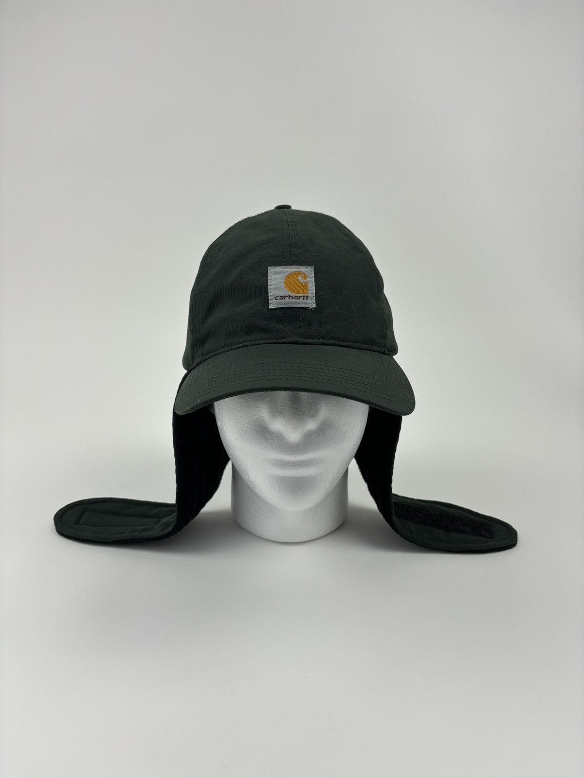 Carhartt × Vintage Forest Green 2000s trapper hunting ear flap hat Size ONE SIZE - 1 Thumbnail