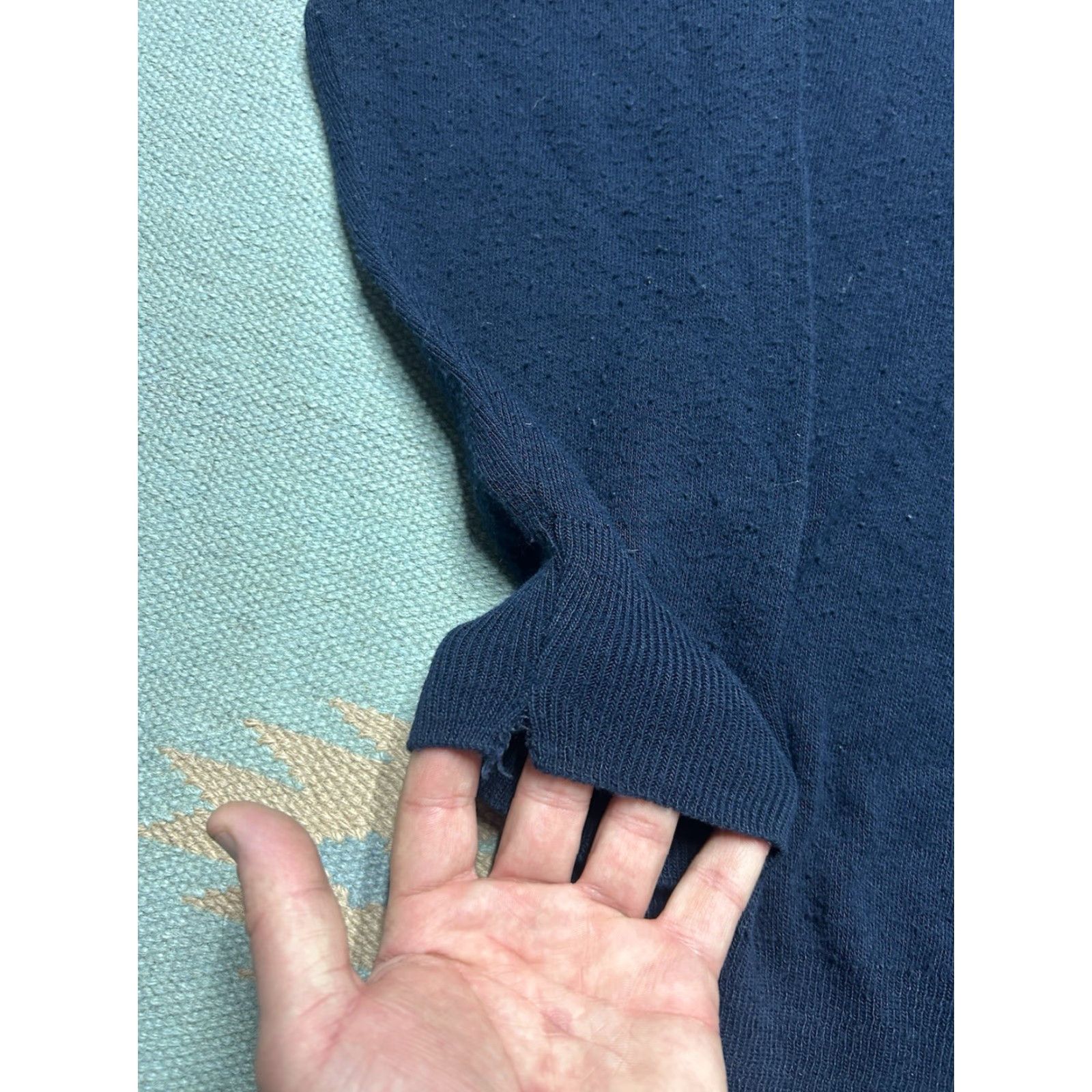Vintage VINTAGE Mcbriar Sweater Pullover V-Neck Men’s Small Blue Navy Acrylic Lake Michigan Size US S / EU 44-46 / 1 - 2 Thumbnail