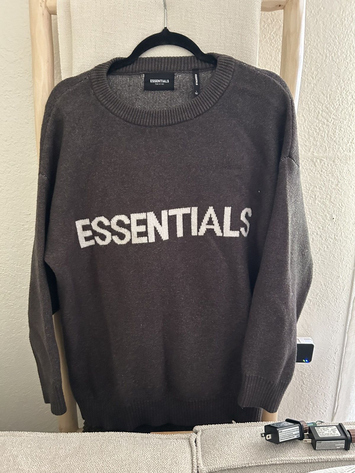 Essentials Essentials Knit Sweater Grey Melange Size US L / EU 52-54 / 3 - 1 Thumbnail