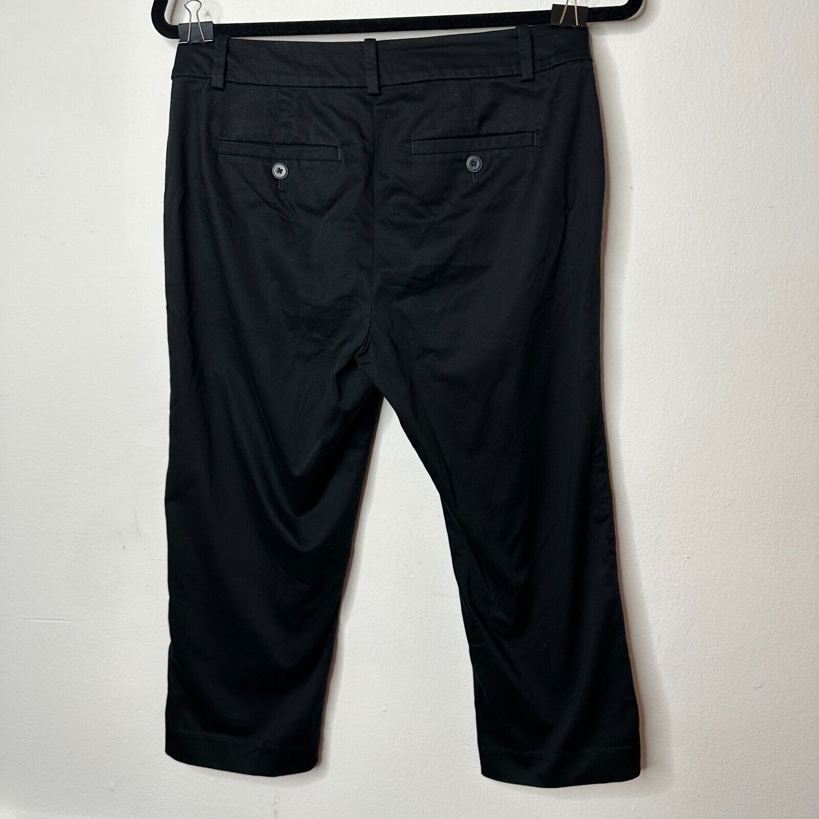 Loft Loft Petite Black Capri Trouser Front Slash Pockets 6P Size 28" / US 6 / IT 42 - 2 Thumbnail