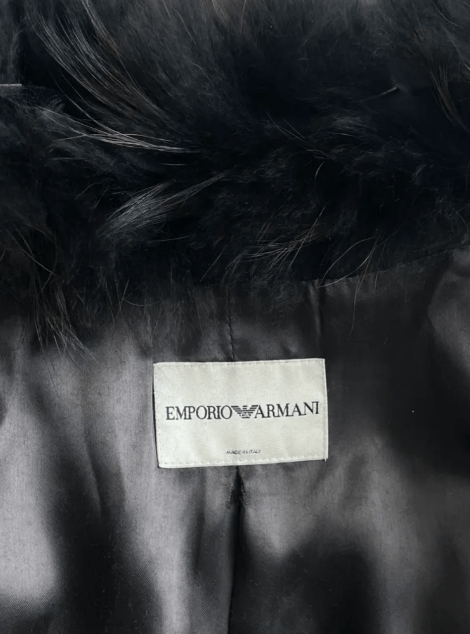 Emporio Armani wool coat with fur trimming Size XS / US 0-2 / IT 36-38 - 8 Thumbnail