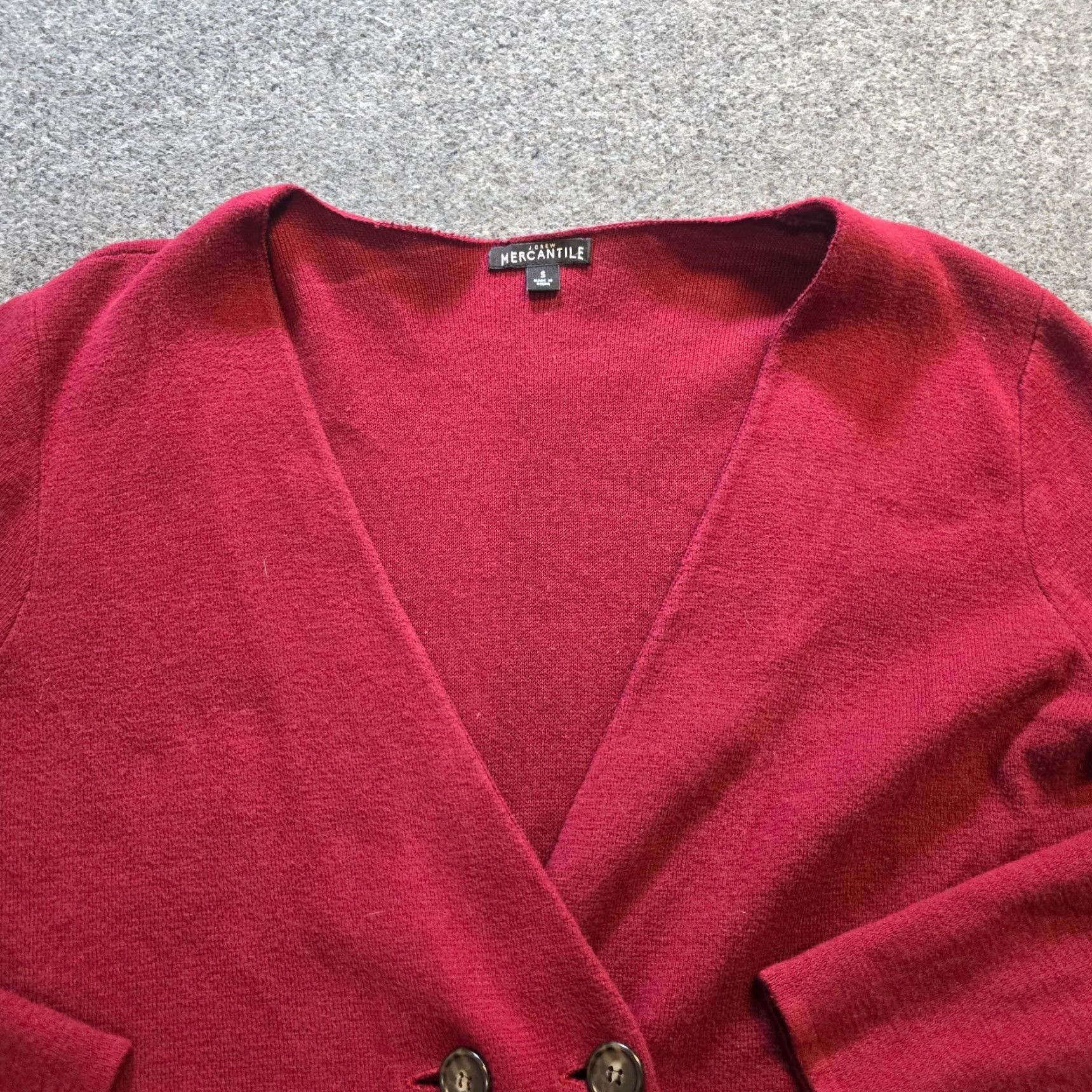 J.Crew J Crew Cardigan Womens Size Small Red Cotton Button Long Casual Size S / US 4 / IT 40 - 2 Thumbnail