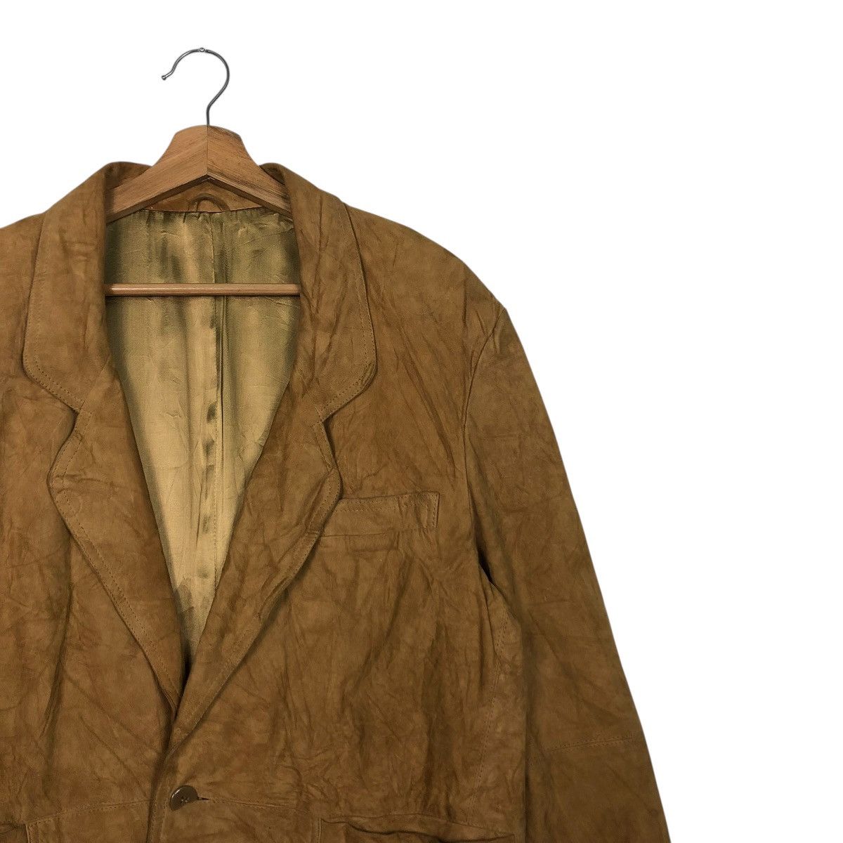 Genuine Leather 🔥VINTAGE CHORE LEATHER JACKET WORKER PELLARI ISSEY MIYAKE Size US M / EU 48-50 / 2 - 8 Thumbnail