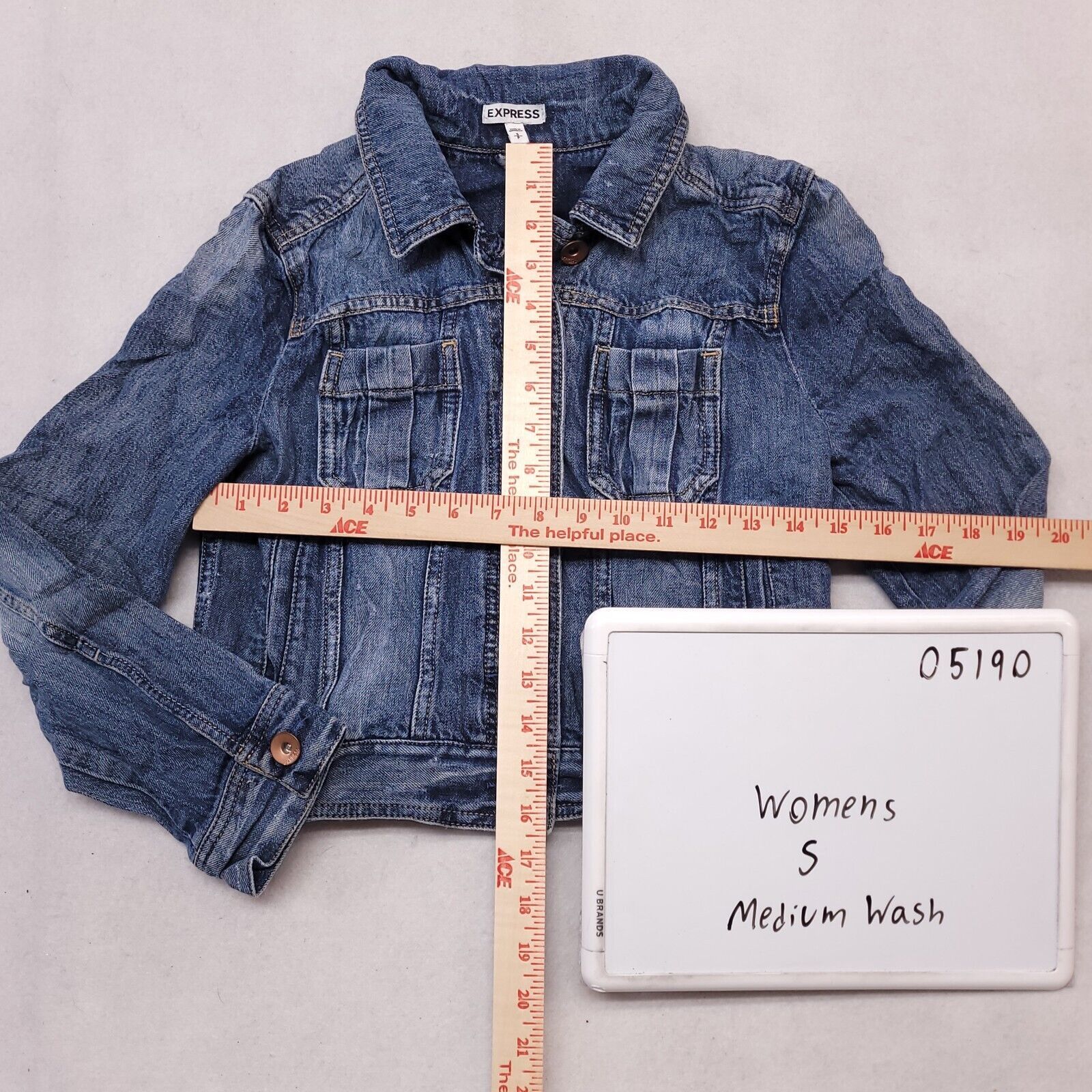 Express Express Casual Long Sleeve Jean Jacket Womens Size S Blue Size S / US 4 / IT 40 - 6 Thumbnail