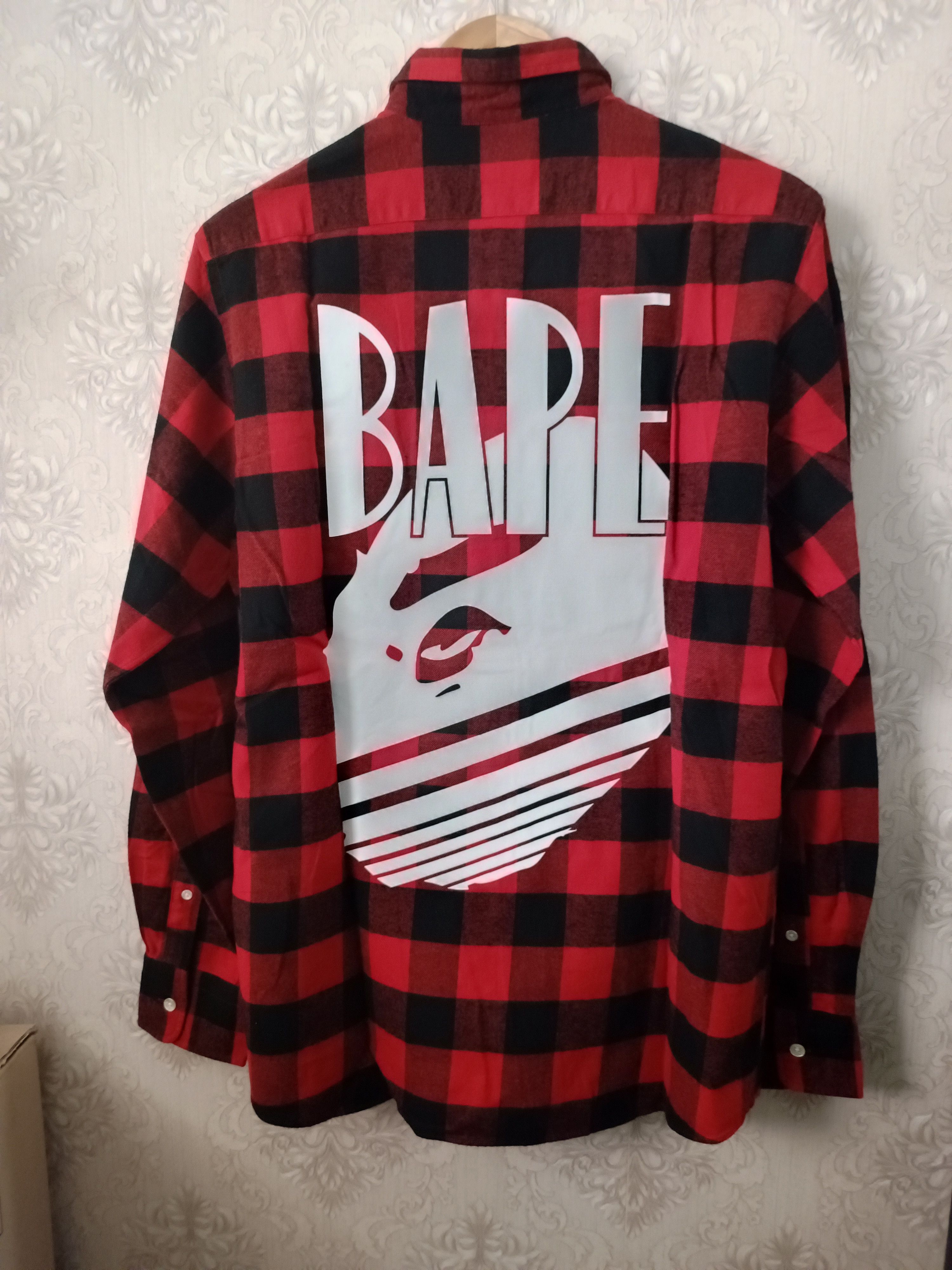 Bape ♦️Bape Block Check Flannel Shirt Size US L / EU 52-54 / 3 - 1 Thumbnail
