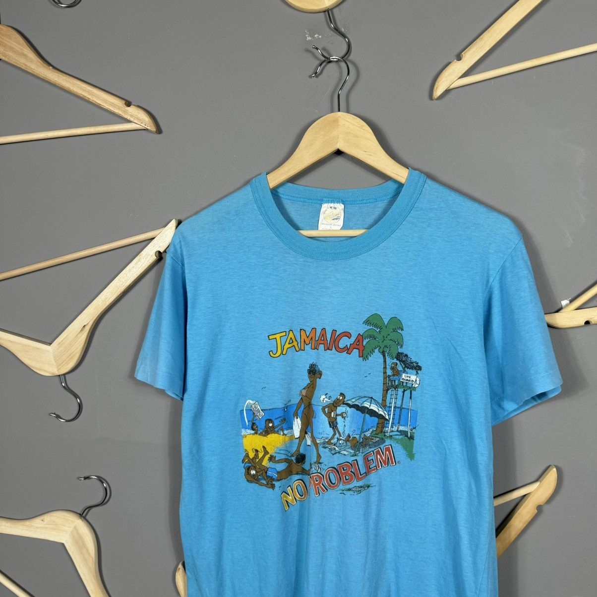 Vintage Vintage 80s Jamaica No Problem T-shirt Size US L / EU 52-54 / 3 - 5 Thumbnail