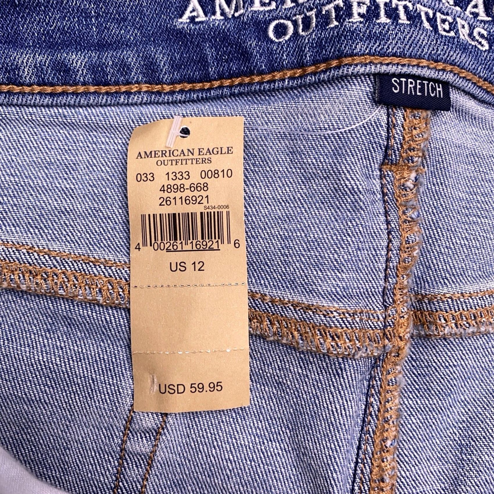 Vintage VINTAGE American Eagle High Rise Festival Shorts 12 Cut Off Denim 5-Pocket Womens Blue Regular 3in Inseam Festival Women’s Jeans Shorts 31in Waist Size 34" / US 12 / IT 48 - 5 Thumbnail
