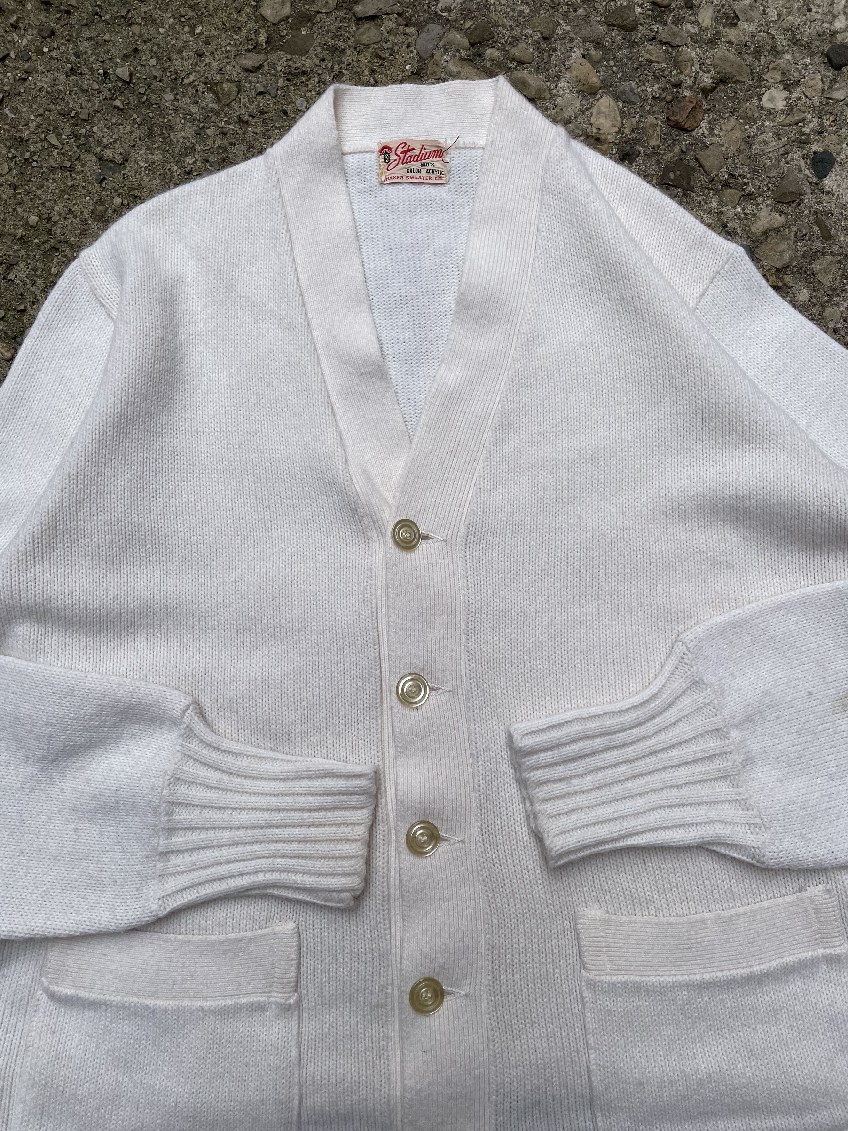 Vintage VTG 1950's/1960's Stadium Varsity Knit Cardigan Sweater Size US XL / EU 56 / 4 - 3 Thumbnail