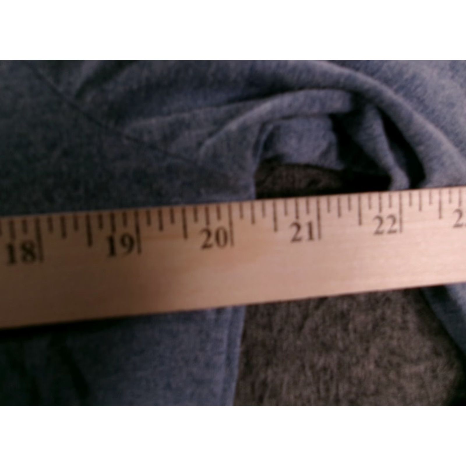 Vintage Just My Size Top Women 1X Heather Blue Soft Casual Base Layer Capsule Classic Shirt Long Sleeve V-Neck Womens Size XL / US 12-14 / IT 48-50 - 3 Thumbnail