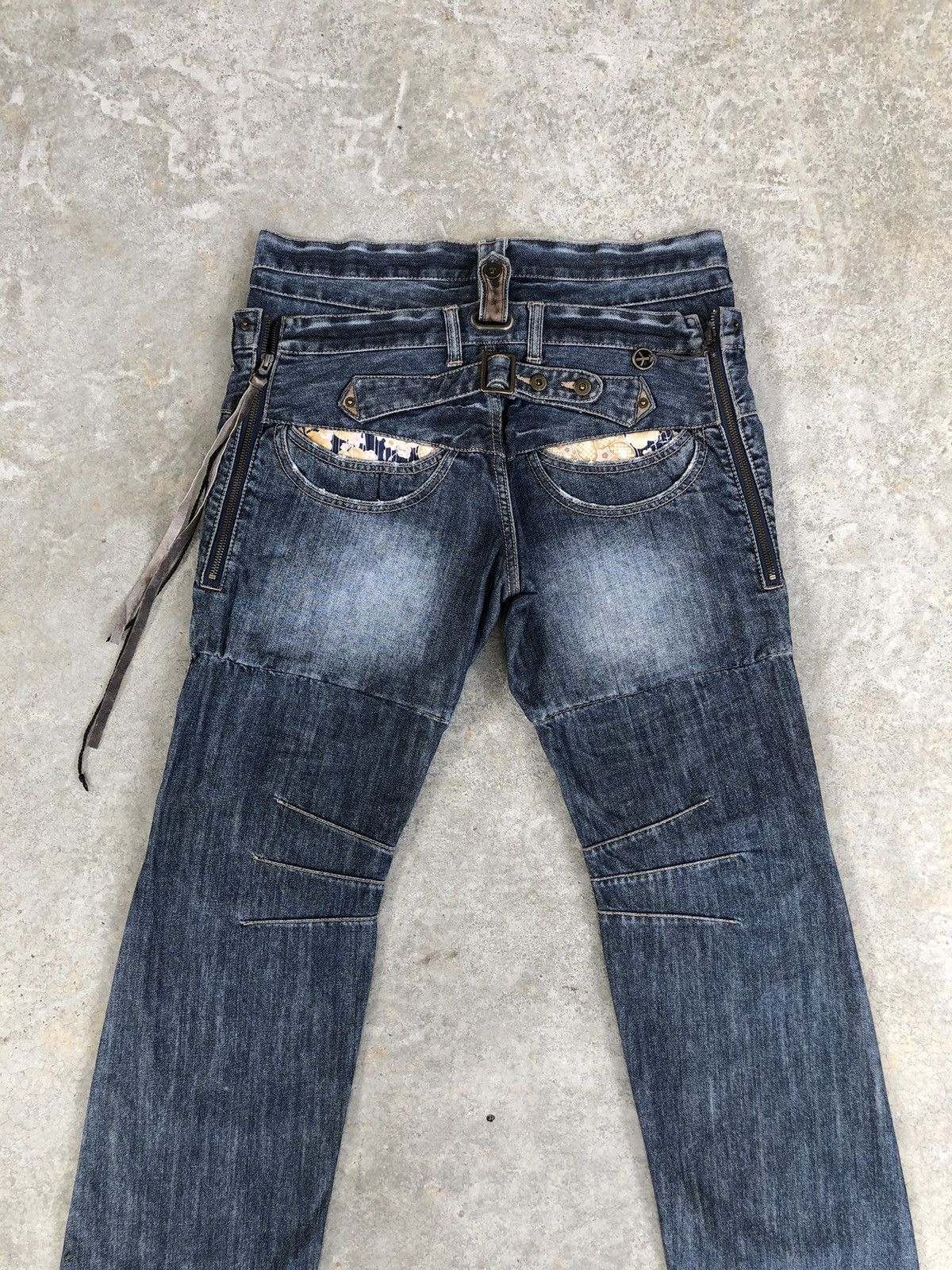 PPFM PPFM Double Waist Distressed Jeans Size US 33 - 9 Thumbnail