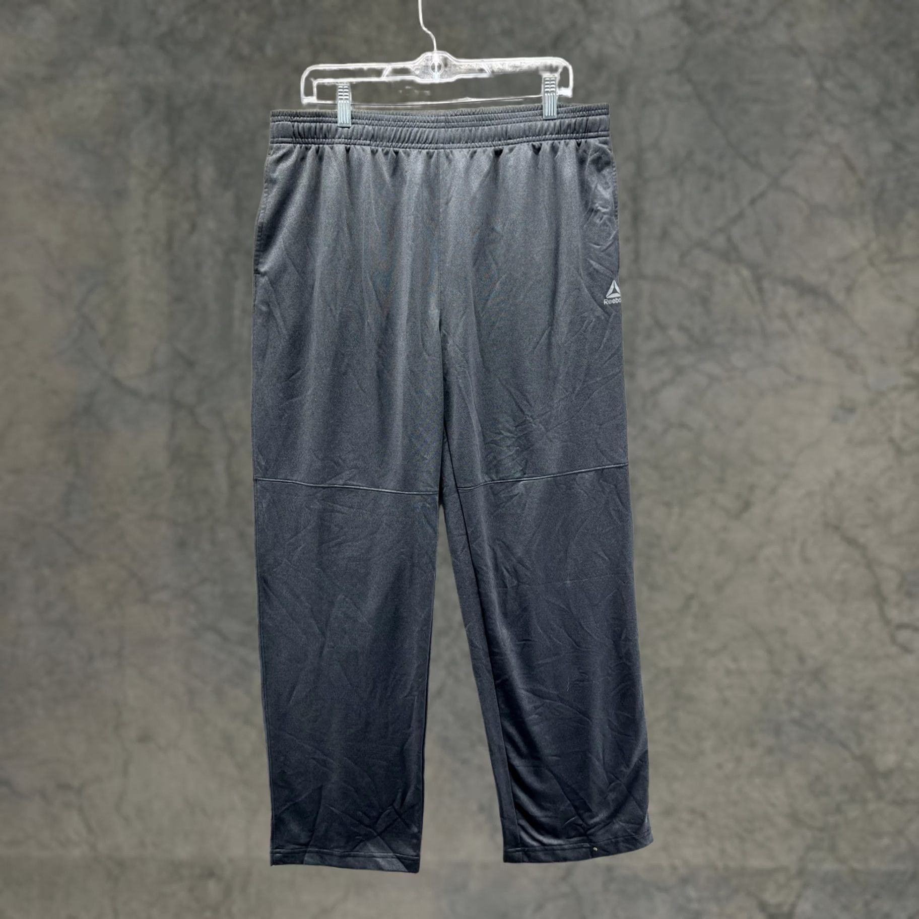 Reebok Reebok Track Pants Mens XL Black Stretch Elastic Waist Athletic Lightweight Size US 36 / EU 52 - 1 Thumbnail