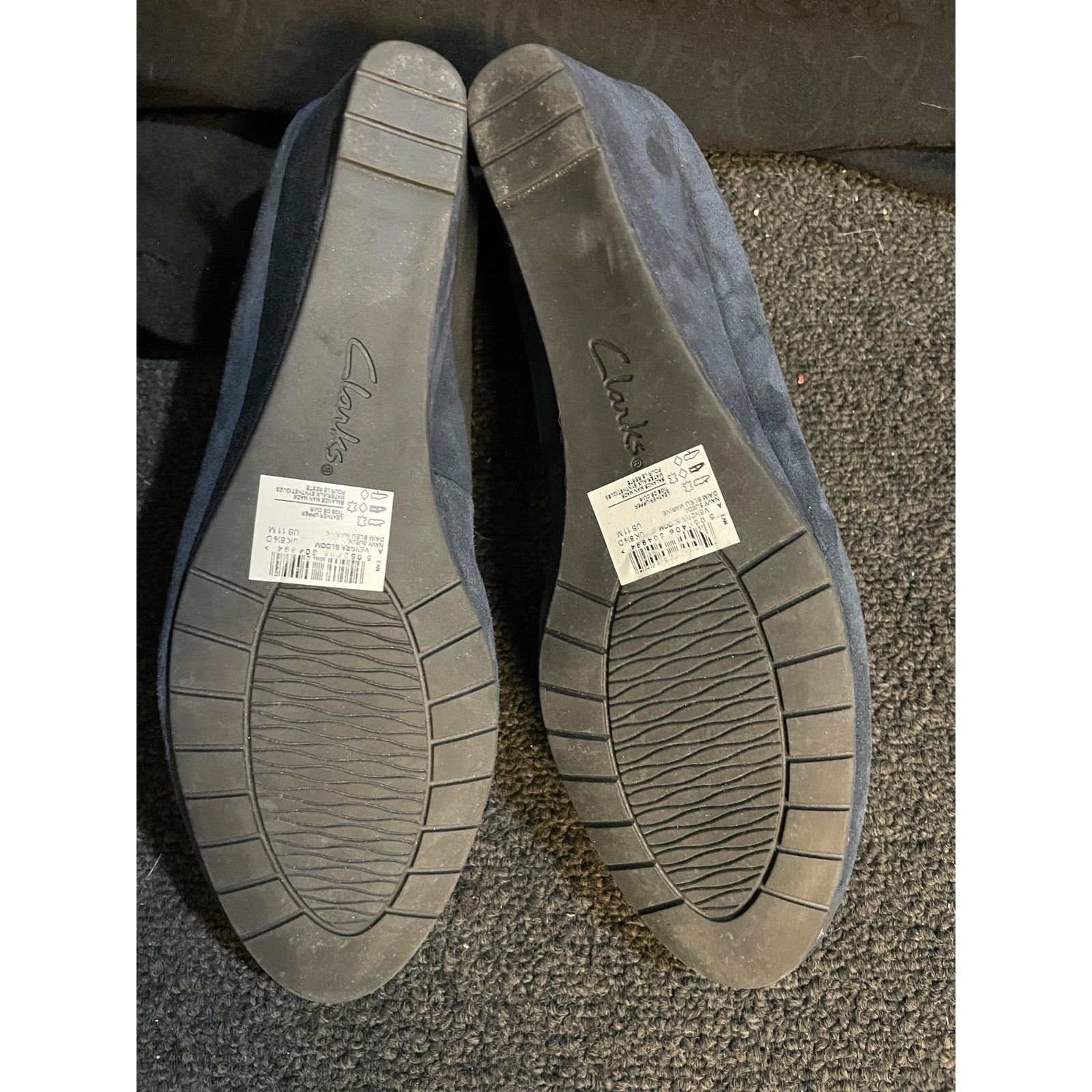 Clarks Clark’s Artisan Blue Suede Wedge Vendra Bloom Slip On 11 M Size US 11 / IT 41 - 9 Thumbnail