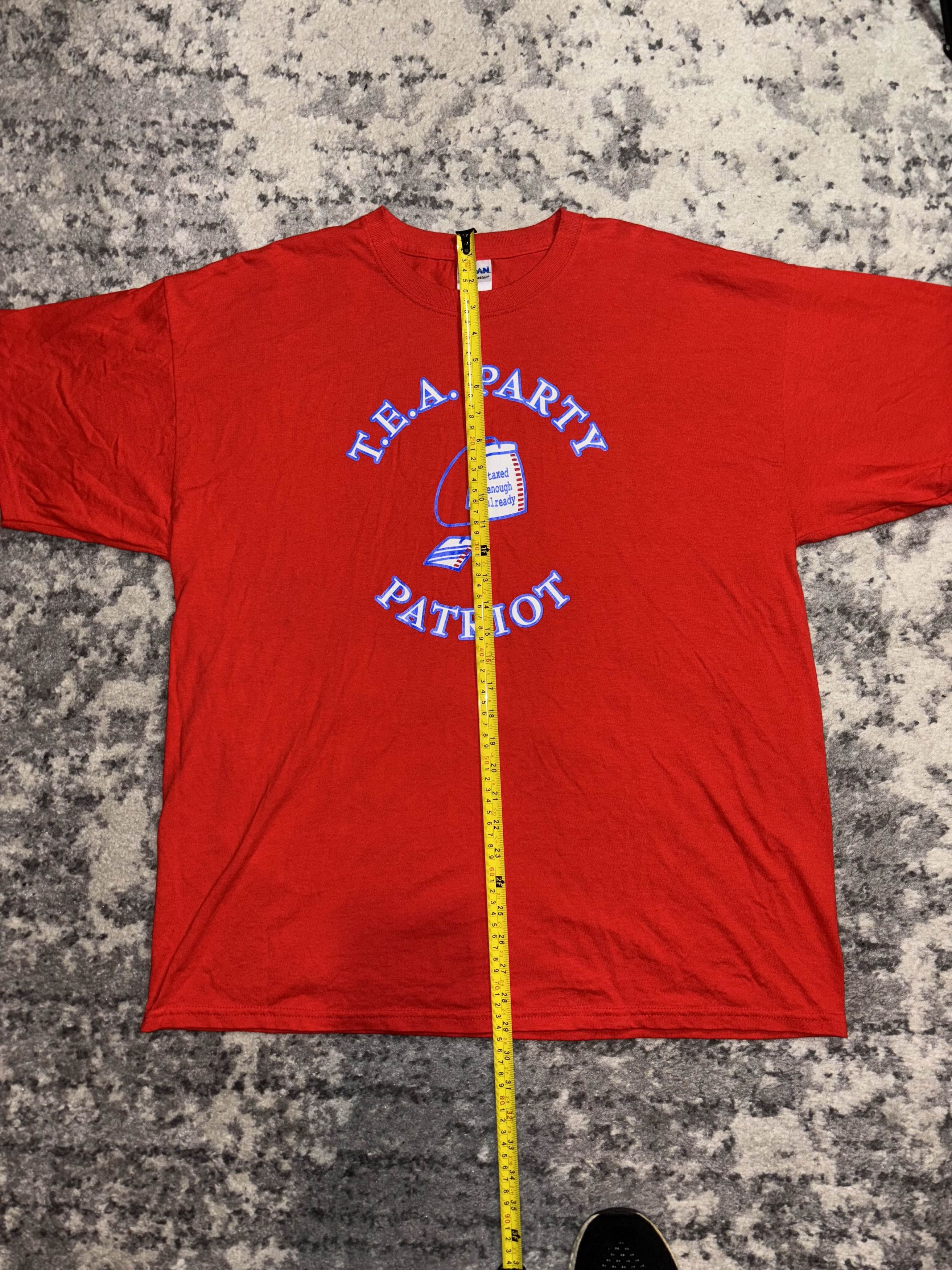 Vintage Vintage T.E.A. Party Patriot Humor Shirt Size US XL / EU 56 / 4 - 6 Thumbnail