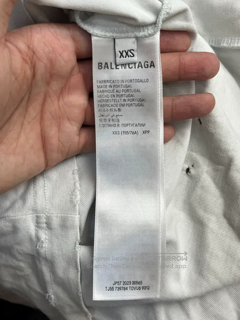 Balenciaga Balenciaga Letter Lgoo Printed Short Sleeve Crew Neck T-Sh Size US XXS / EU 40 - 4 Thumbnail