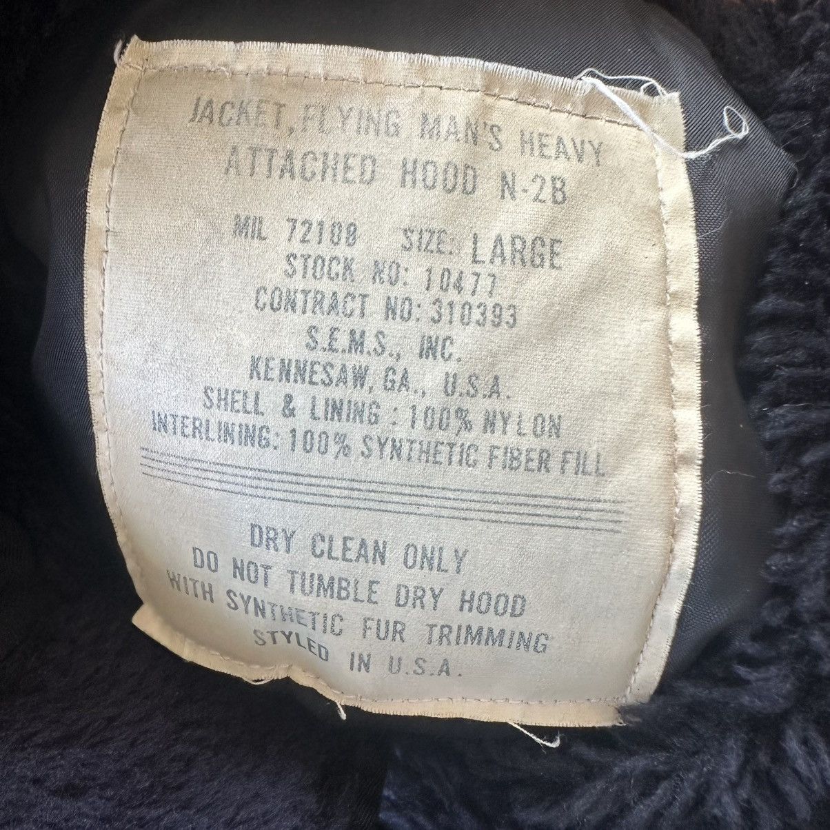 If Six Was Nine 2000s SEMS - Fur Hooded N3B Bomber Jacket Size US L / EU 52-54 / 3 - 11 Thumbnail