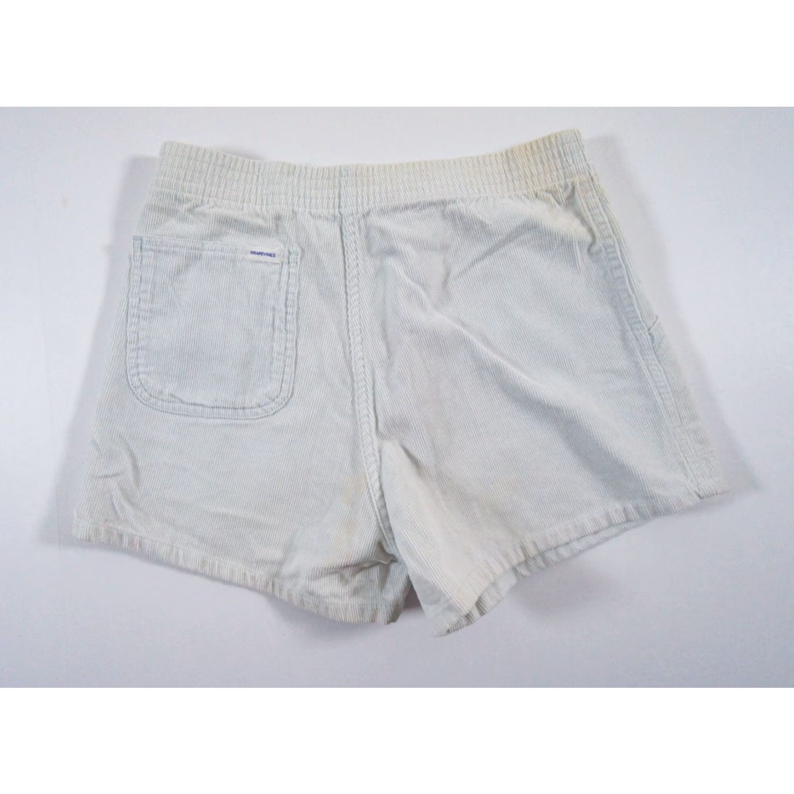 Vintage VINTAGE Grapevines Men's Chino Shorts 3" Cotton Corduroy Blue 70s 80s Casual Mens Small Size US 29 - 5 Thumbnail