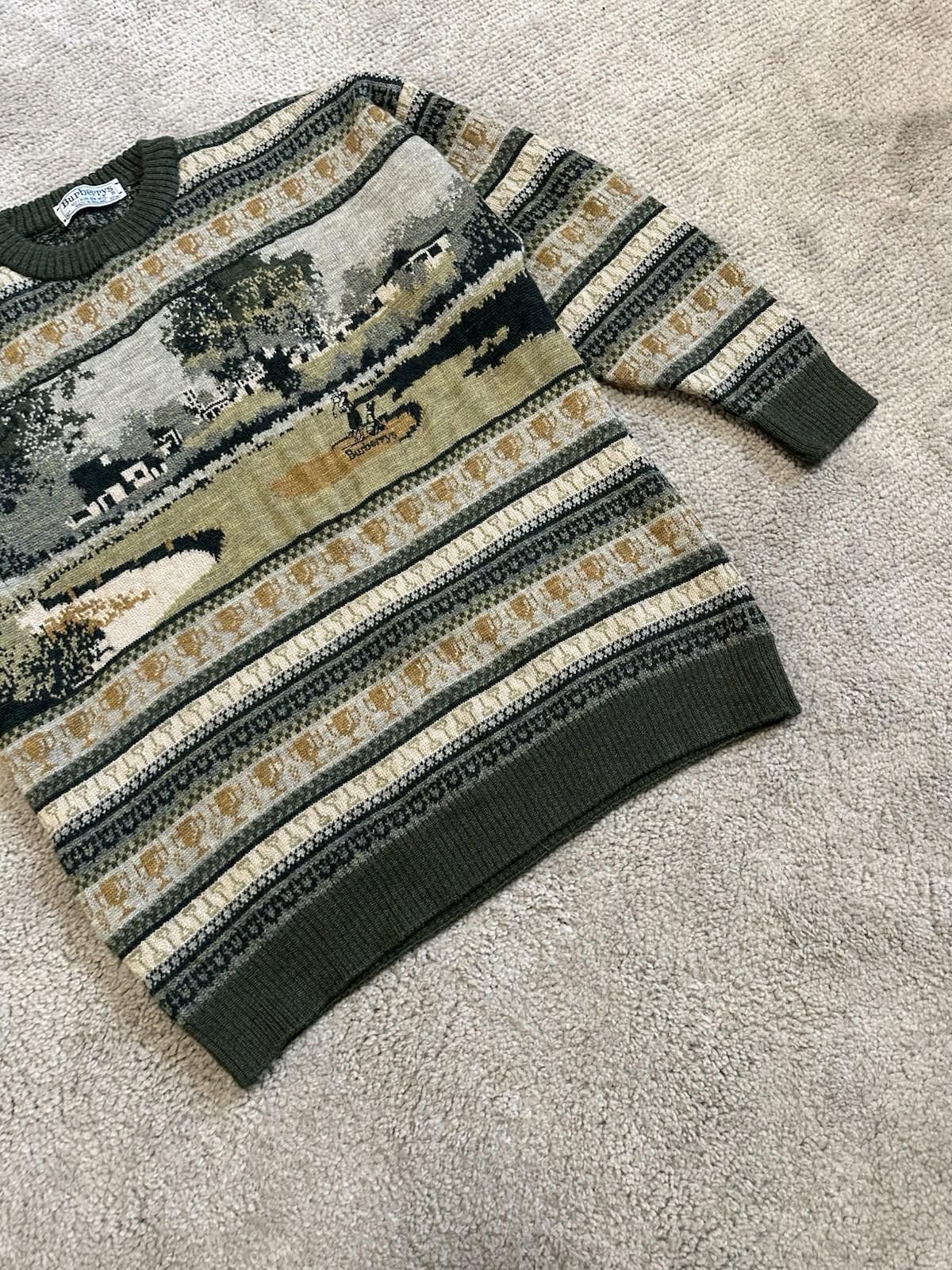 Burberry Burberrys Vintage Golf Logo Knit Sweater Sz M Size US M / EU 48-50 / 2 - 2 Thumbnail
