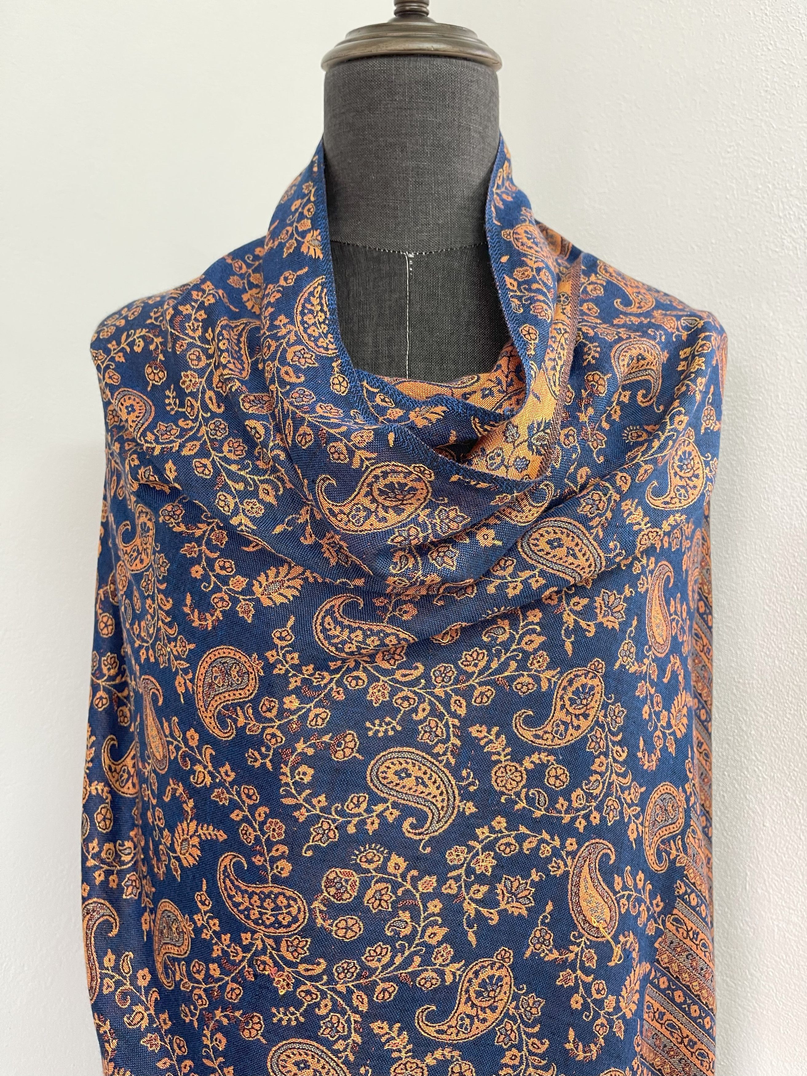 Vintage Vintage Big Size Scarves, Large-Sized Wrap Scarf - 6077 Size ONE SIZE - 9 Thumbnail