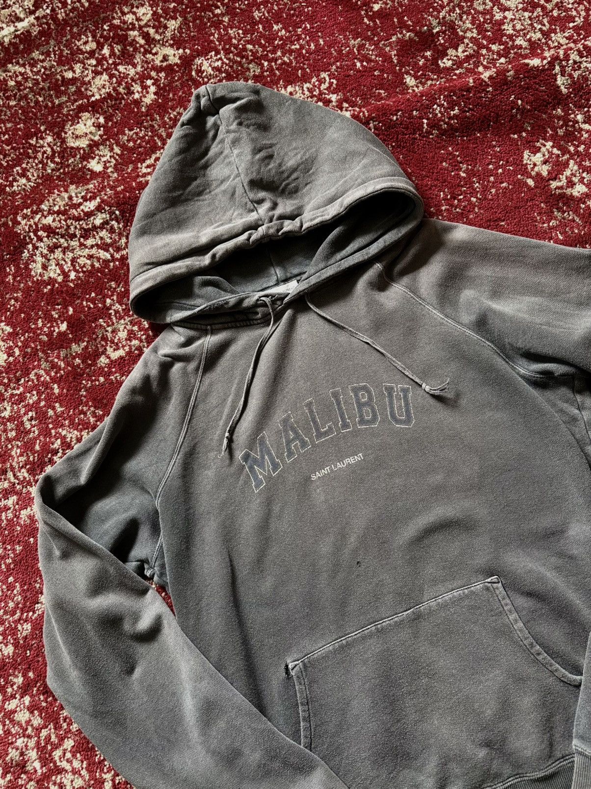 Saint Laurent Paris THRASHED Hedi era MALIBU hoodie Size US S / EU 44-46 / 1 - 3 Thumbnail