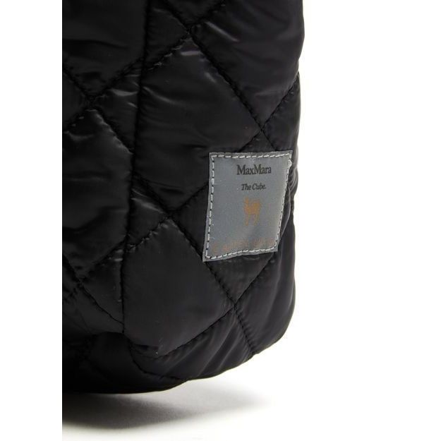 MAX MARA The Cube Arianna Black Quilted Coat & Tote Bag New