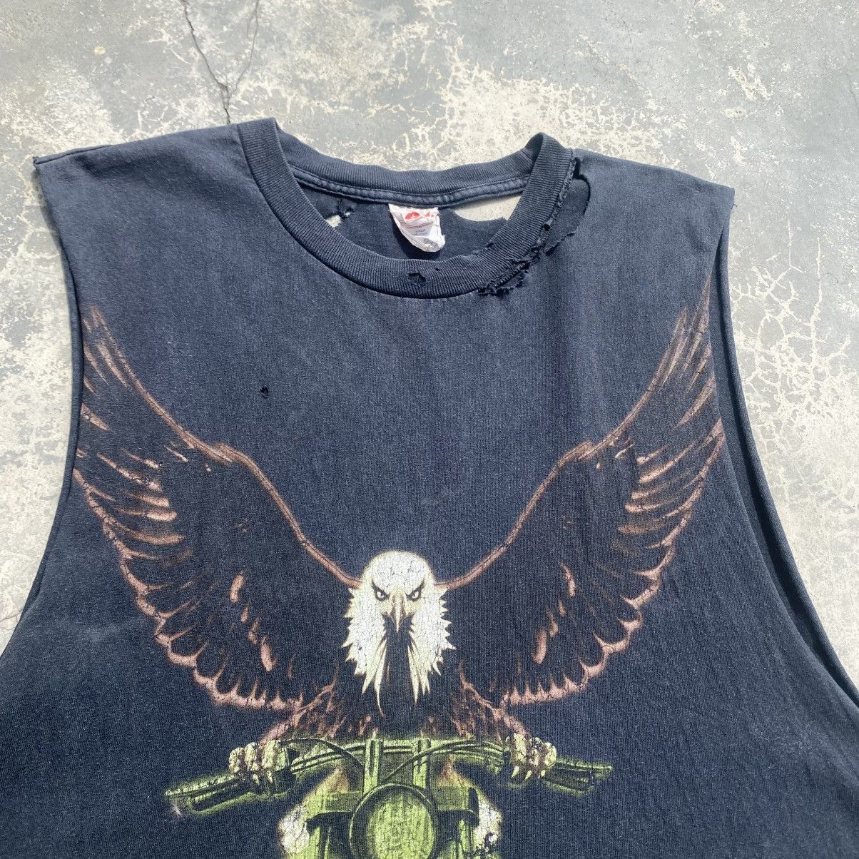 Harley Davidson × Vintage Distressed RIDE HARD Sleeveless tee Size US L / EU 52-54 / 3 - 2 Thumbnail