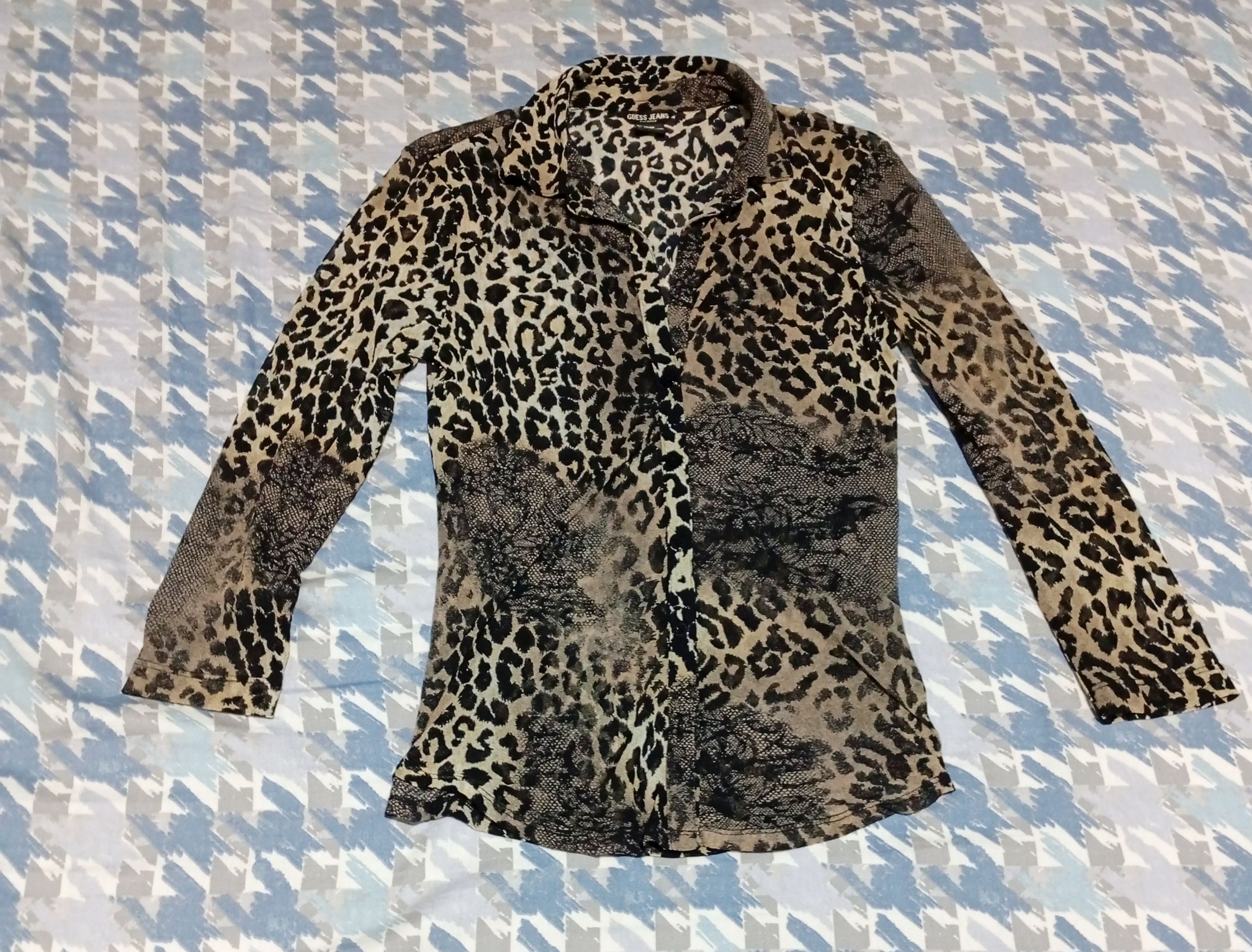 Guess VTG Guess leapord shirt Size S / US 4 / IT 40 - 1 Thumbnail