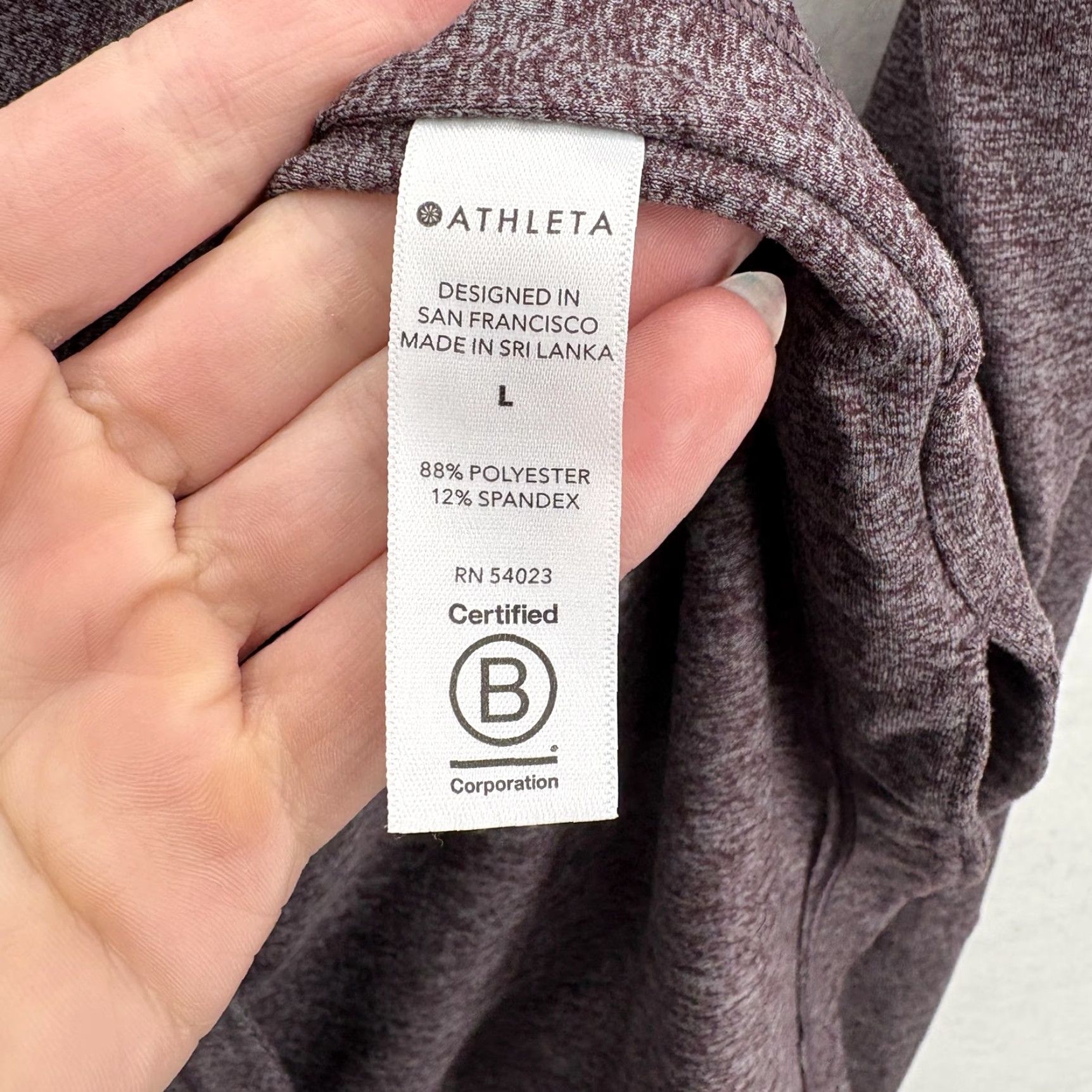 Athleta Athleta Hoodie Sweatshirt Womens Large Purple Heather Cowl Neck Gym Yoga Uptempo Size L / US 10 / IT 46 - 5 Thumbnail