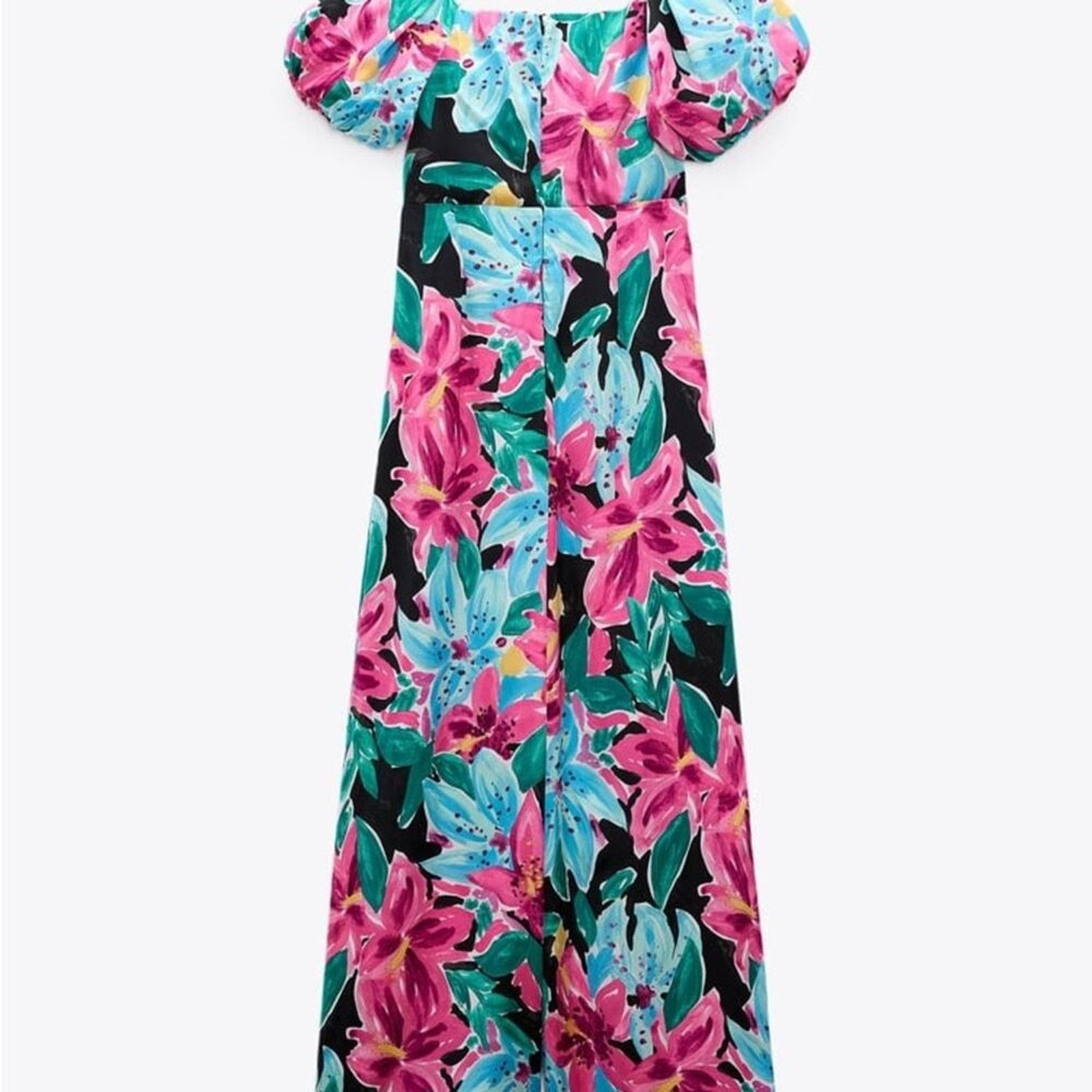 Zara ZARA FLORAL PRINT JUMPSUIT MULTICOLORED Size 26" / US 2 / IT 38 - 7 Thumbnail