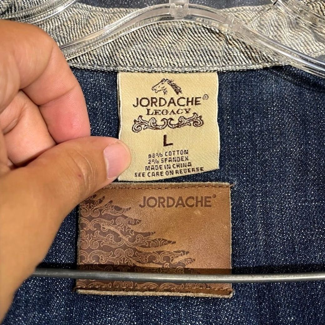 Jordache VINTAGE Jordache Legacy Denim Jean Jacket BLUE Full Button Women Large Jeans Jacket Women L Blue Y2K Size 36" / US 14 / IT 50 - 3 Thumbnail
