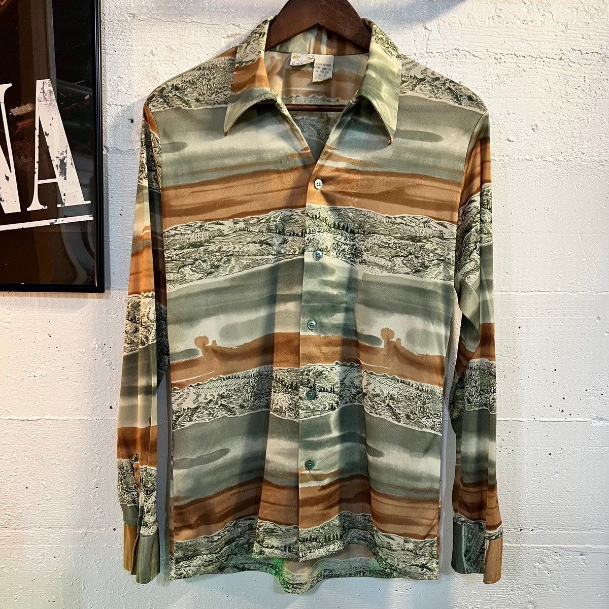 Vintage True Vintage 70’s Landscape Long Sleeve Button Up Shirt Size US M / EU 48-50 / 2 - 1 Thumbnail