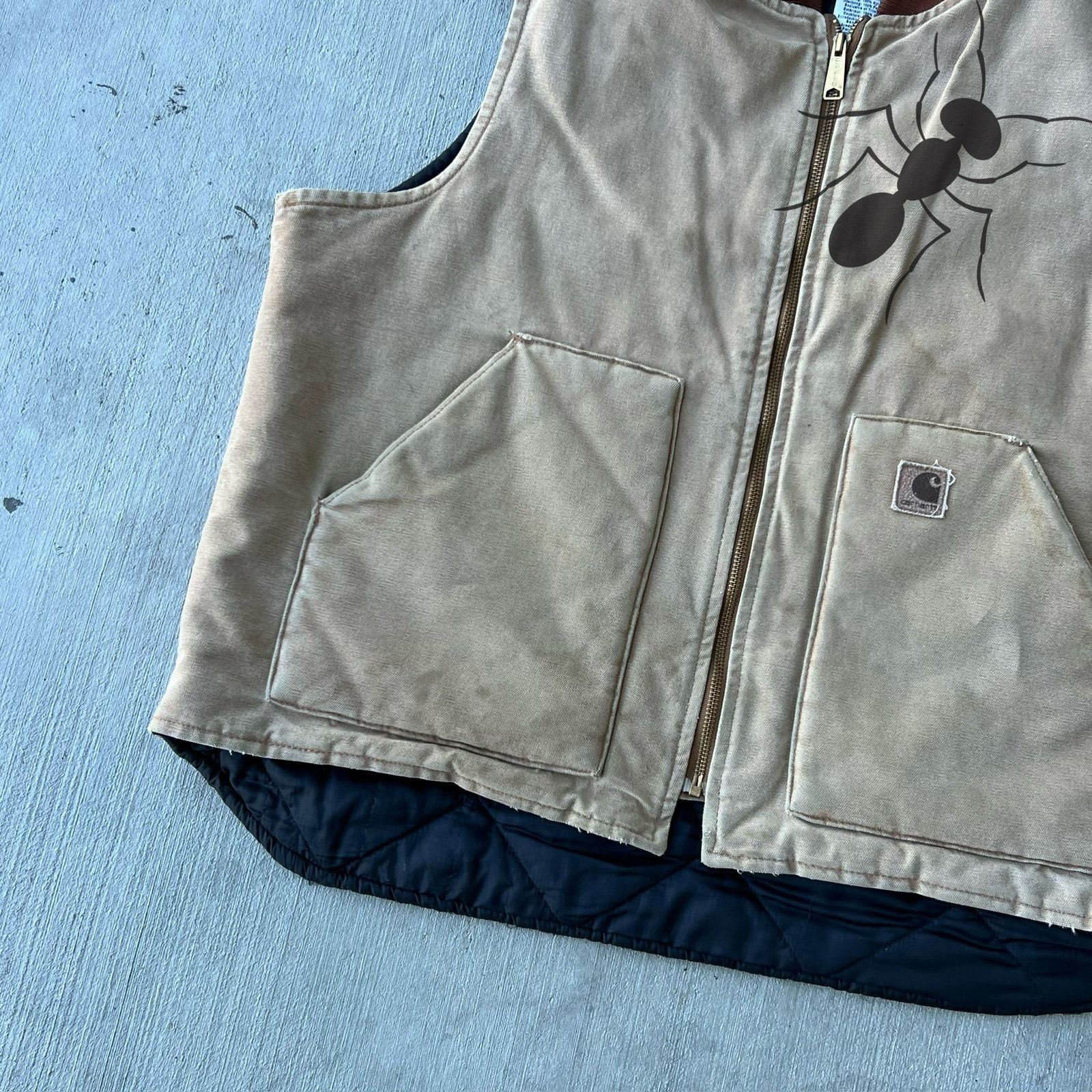 Carhartt × Vintage Carhartt V01 BRN faded brown work wear vest Size US XL / EU 56 / 4 - 2 Thumbnail