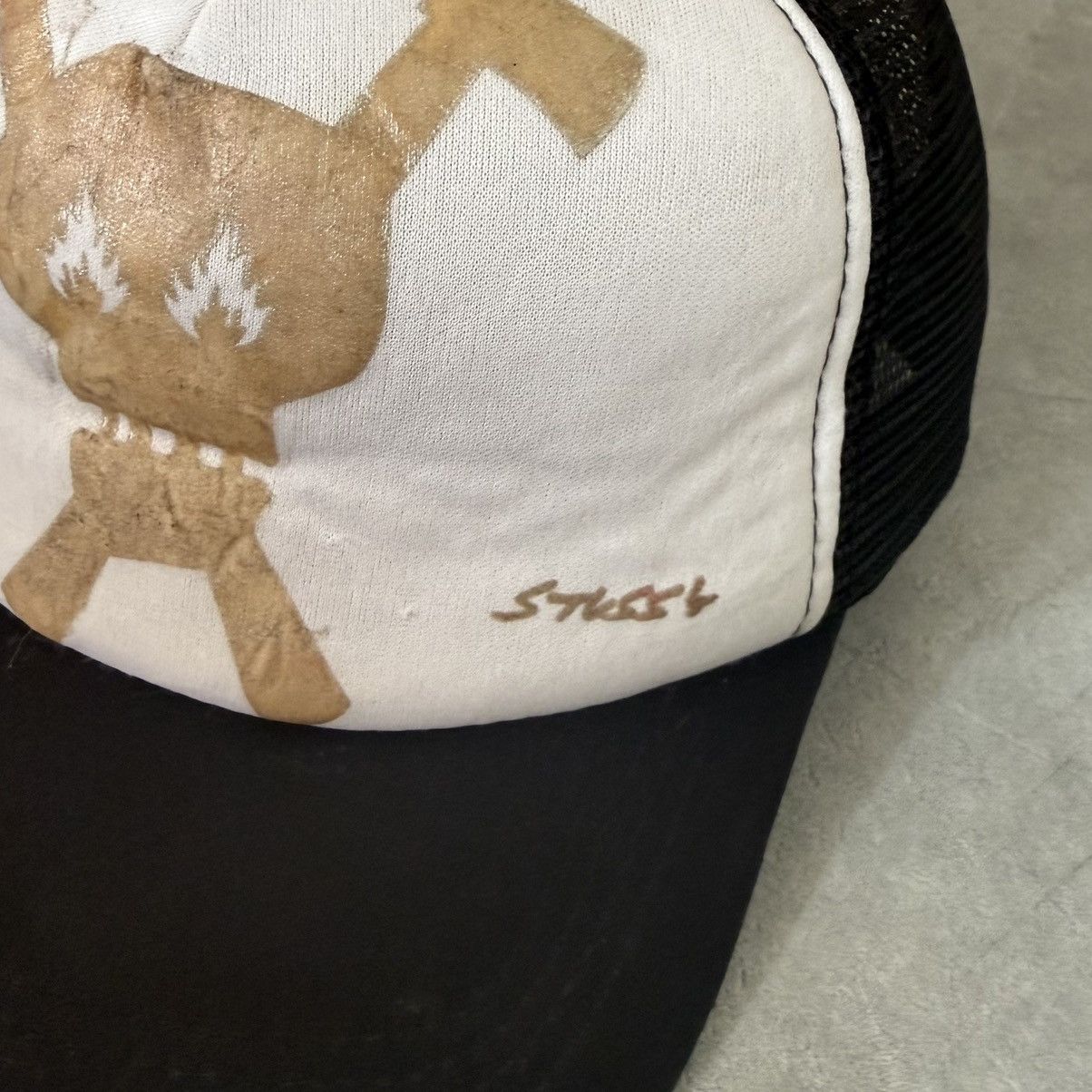 Stussy Vintage 00s Stussy x Futura Laboratories Skull Trucker Hat Size ONE SIZE - 2 Thumbnail