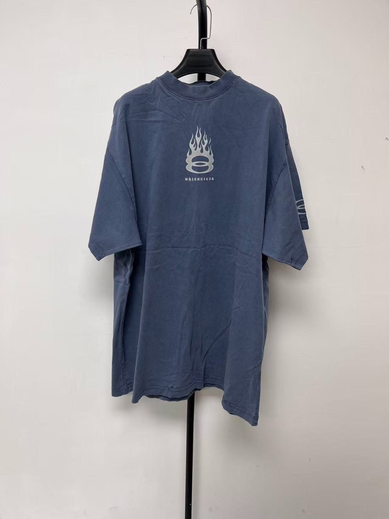 Balenciaga Men's Letter Print Crewneck T-shirt
