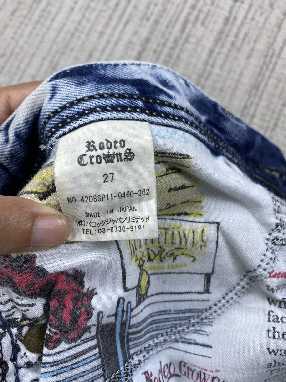 If Six Was Nine × Japanese Brand × Vintage Vintage Rodeo Crown Wash Blue Jeans Pants Size US 31 - 17 Thumbnail