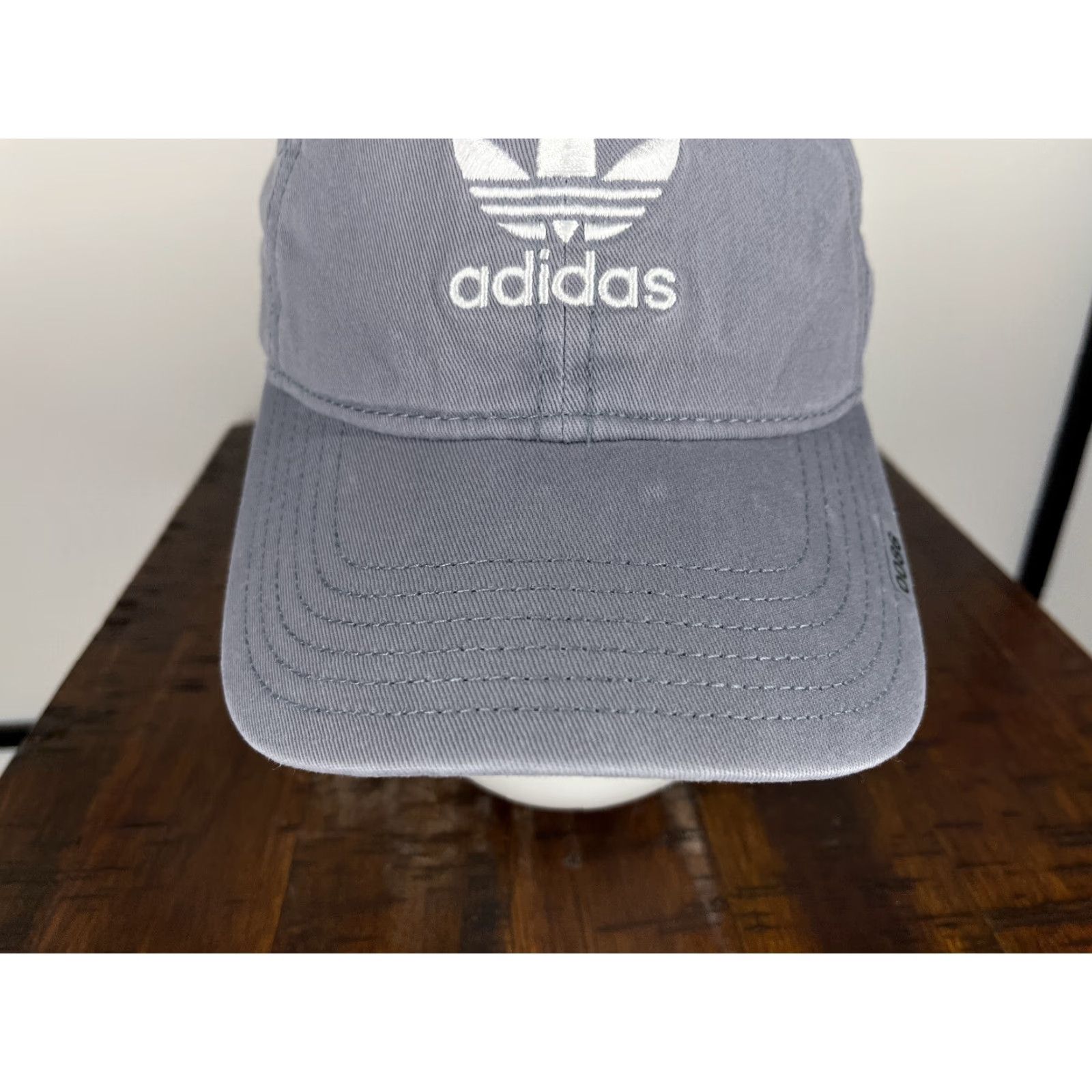 Adidas Adidas Hat Cap Strap Back Womens One Size Gray Embroidered Cotton Golf Golfer Baseball Cap Shirt Outdoor Sports Adjustable Lightweight Vintage: No Size ONE SIZE - 3 Thumbnail
