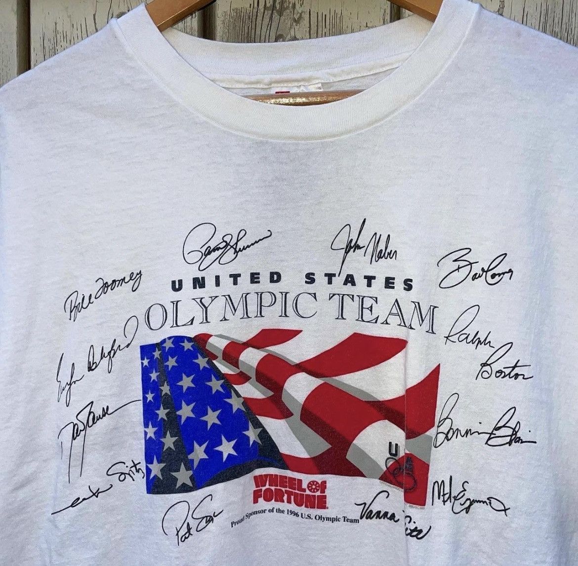 USA Olympics × Vintage 1996 US Olympics x Wheel of Fortune Signature Shirt Size US XL / EU 56 / 4 - 2 Thumbnail