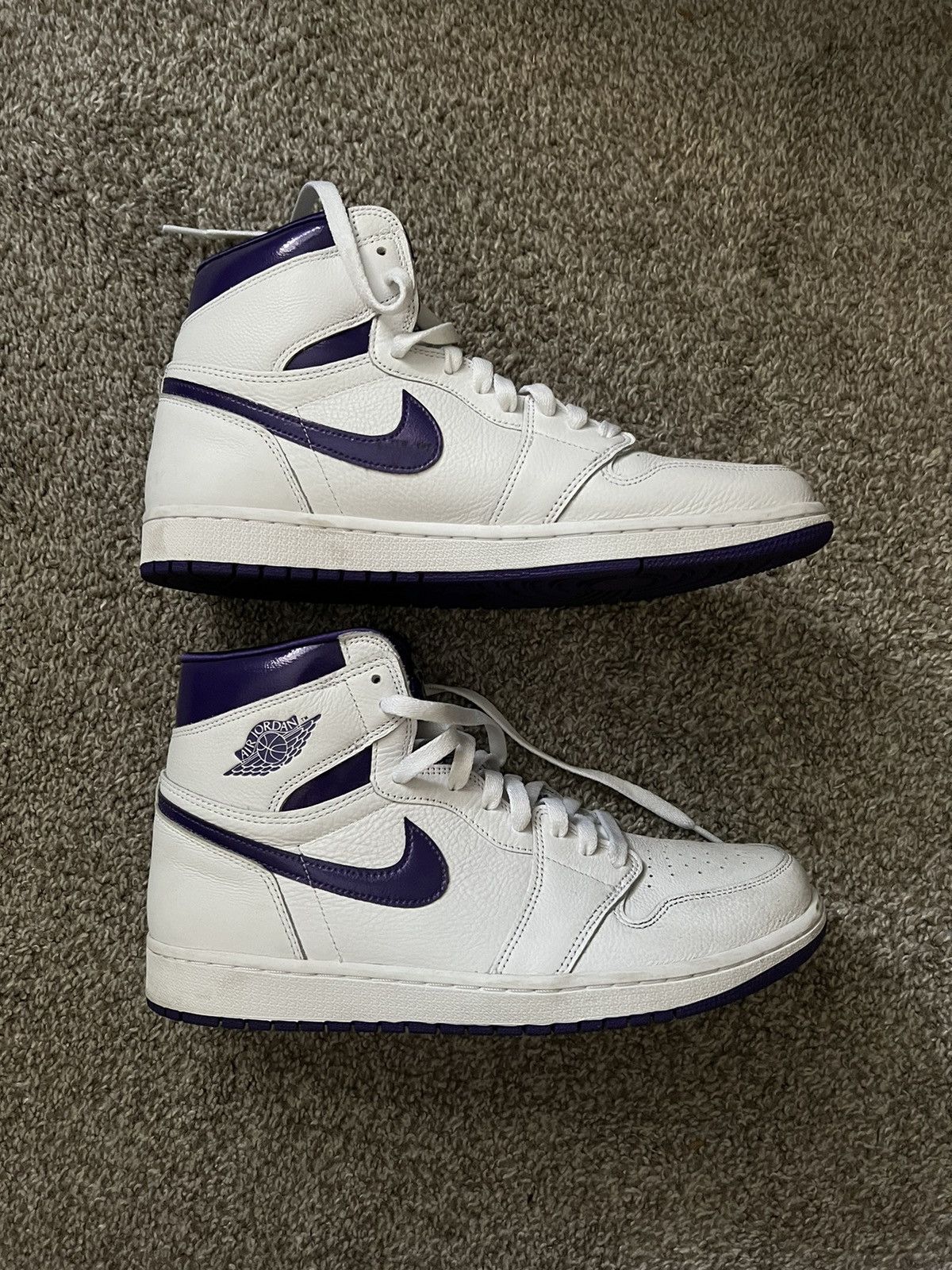 image of Air Jordan 1 Retro High Metallic Purple Shoes, Men's (Size 12)