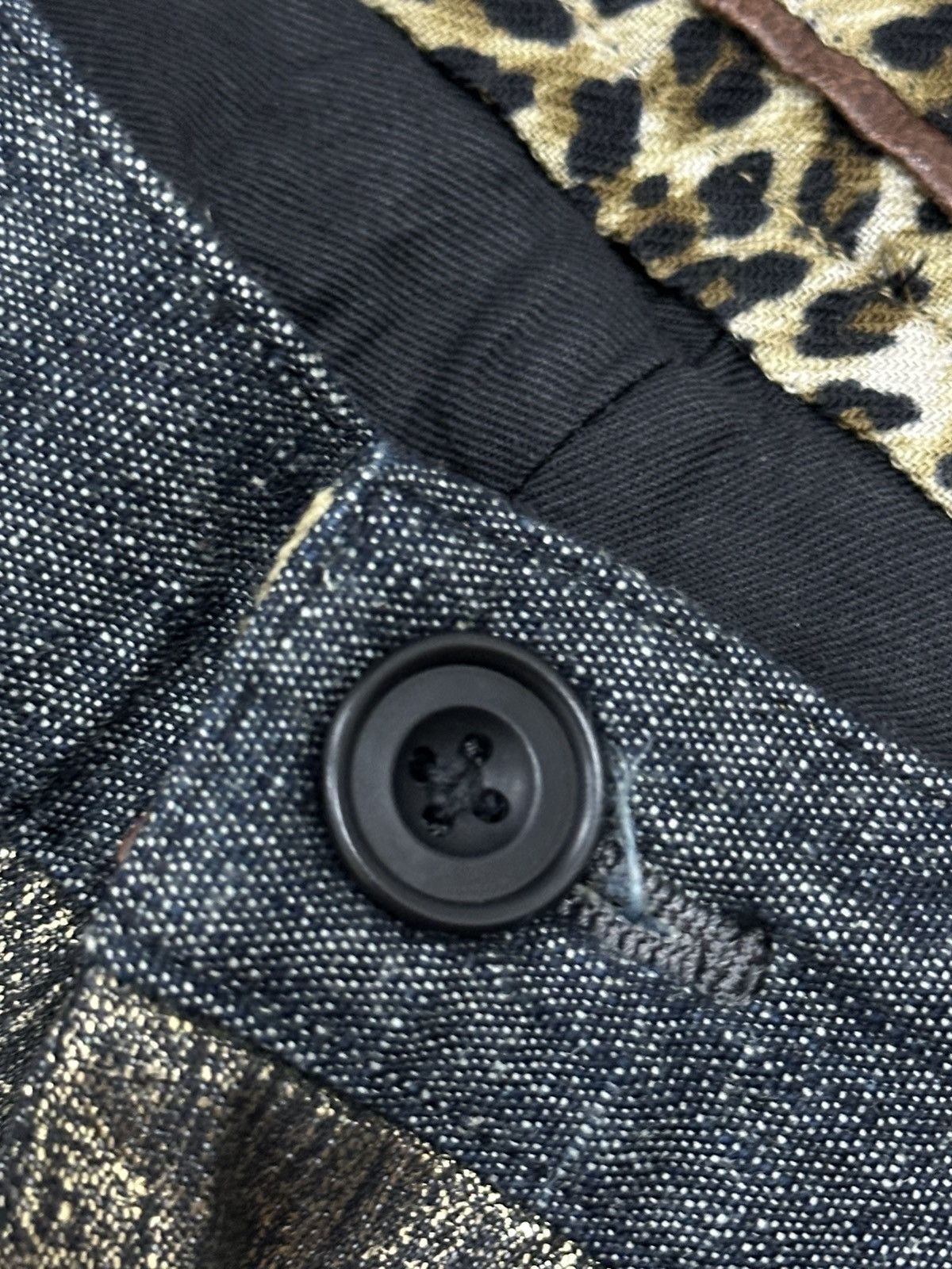 Japanese Brand A.m.g.e Made in Japan Gold Platted Denim Pant Size US 31 - 15 Thumbnail