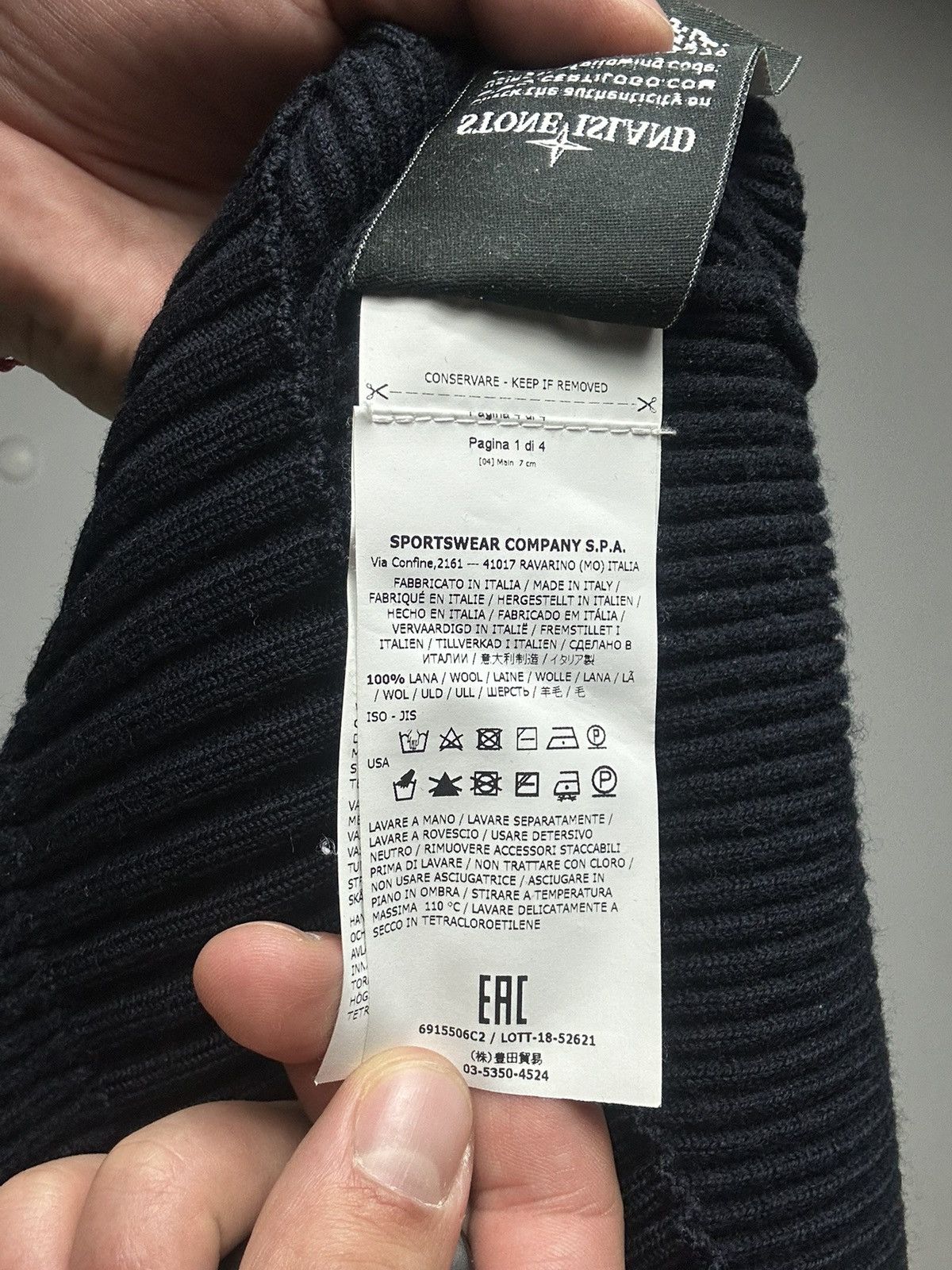Stone Island Stone Island AW2018 Wool Knitwear Casual Sweater Streetwear Size US XL / EU 56 / 4 - 12 Thumbnail