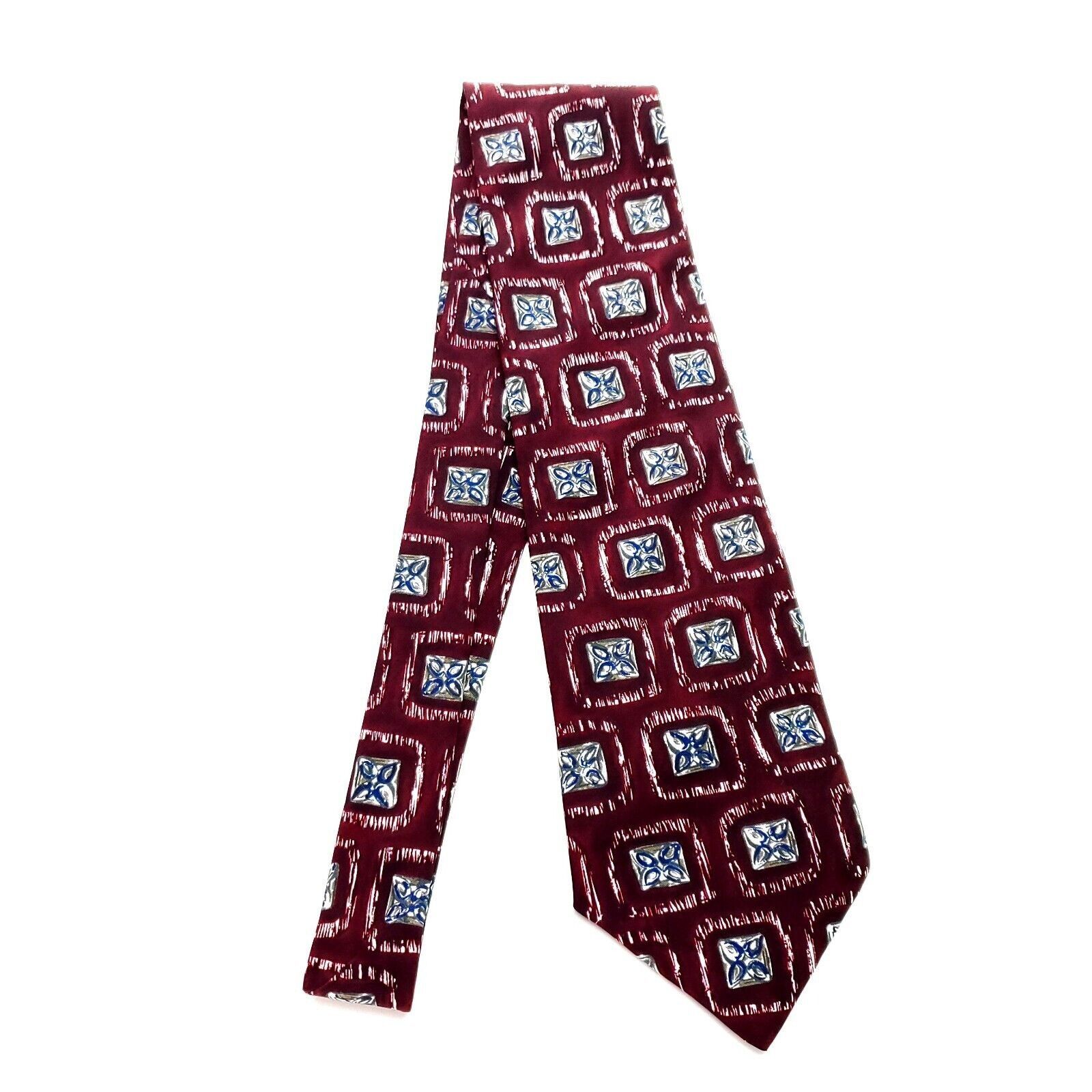 Towncraft Towncraft Polyester Tie Red Geometric Print Size ONE SIZE - 6 Thumbnail