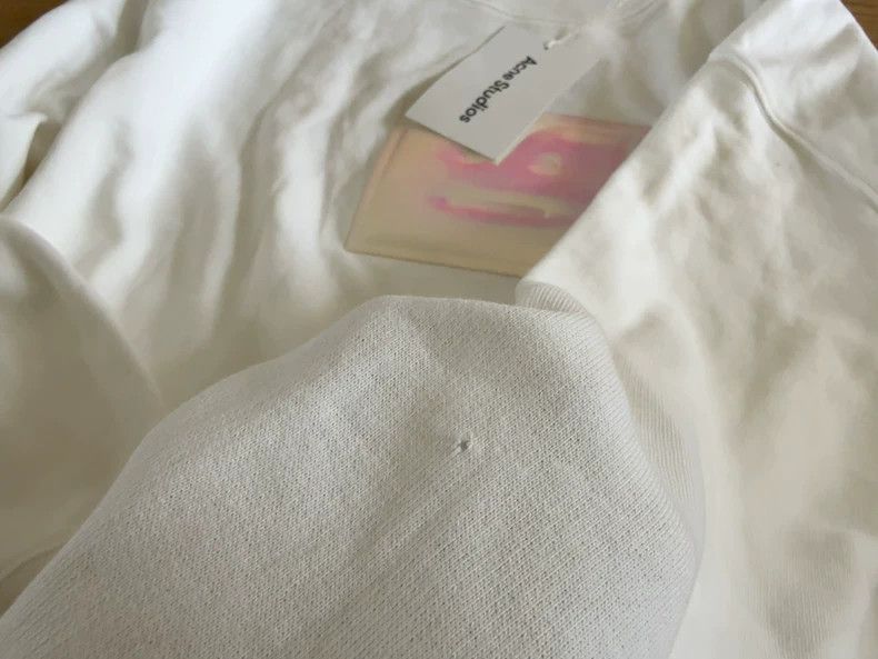 Acne Studios Acne Studios White laser big smiling face hoodie Size US S / EU 44-46 / 1 - 8 Thumbnail