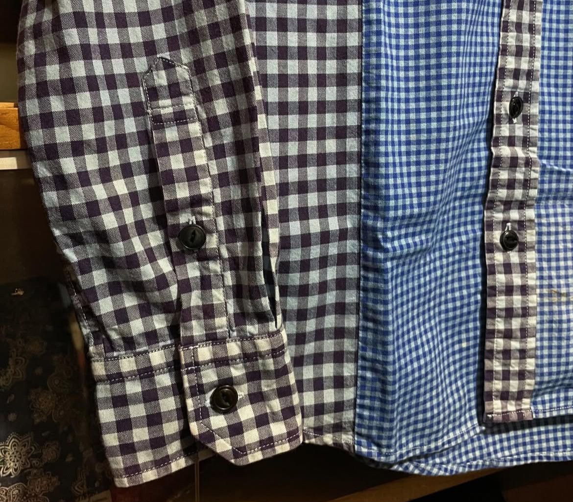Blue Blue Japan 2000s Blue Blue Japan Shawl Collar Patchwork Checker Shirt Size US M / EU 48-50 / 2 - 4 Thumbnail