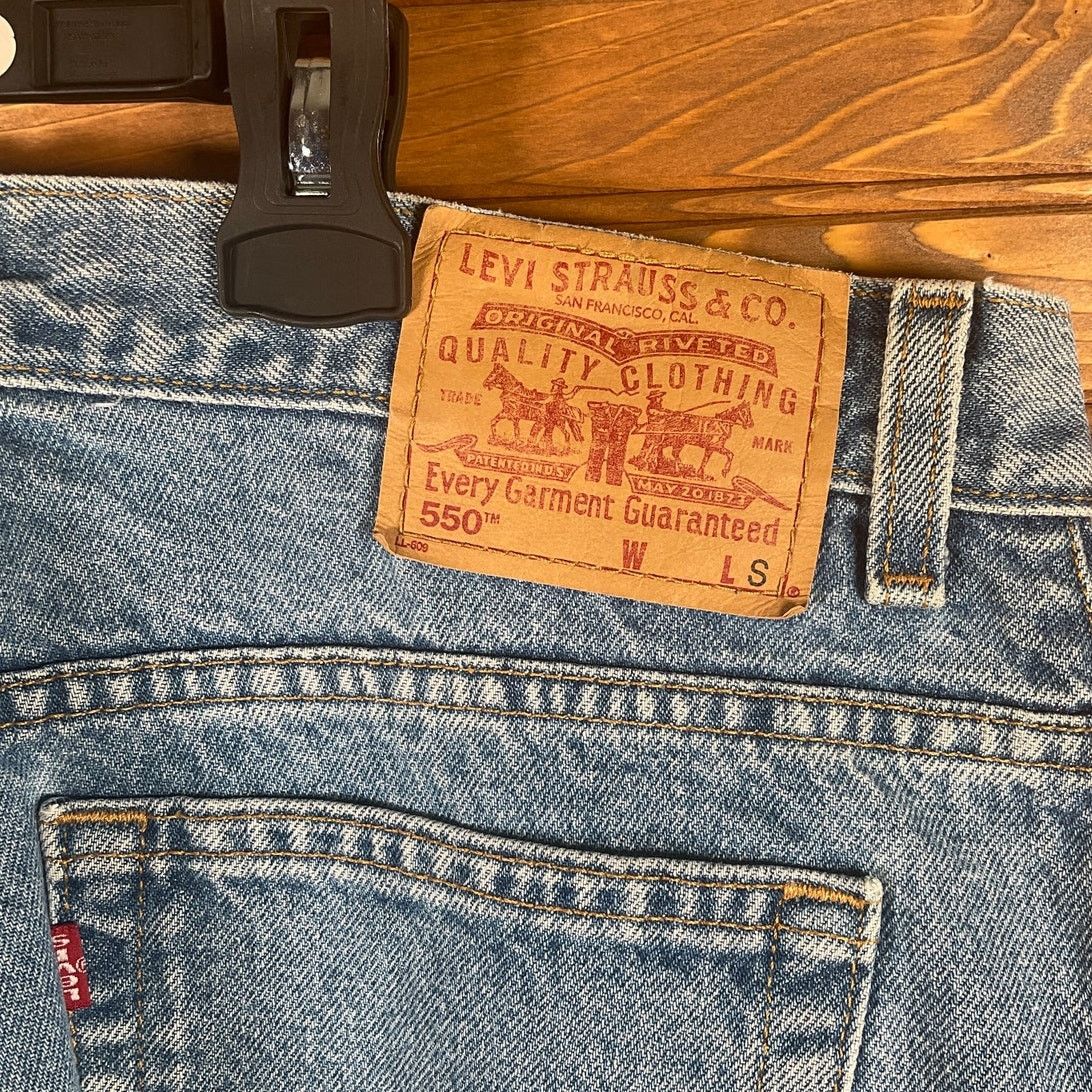 Levi's Vtg 90s Womens Levi's 550 Relaxed Fit Tapered Leg Sz 16 Moms Size 33" - 4 Thumbnail