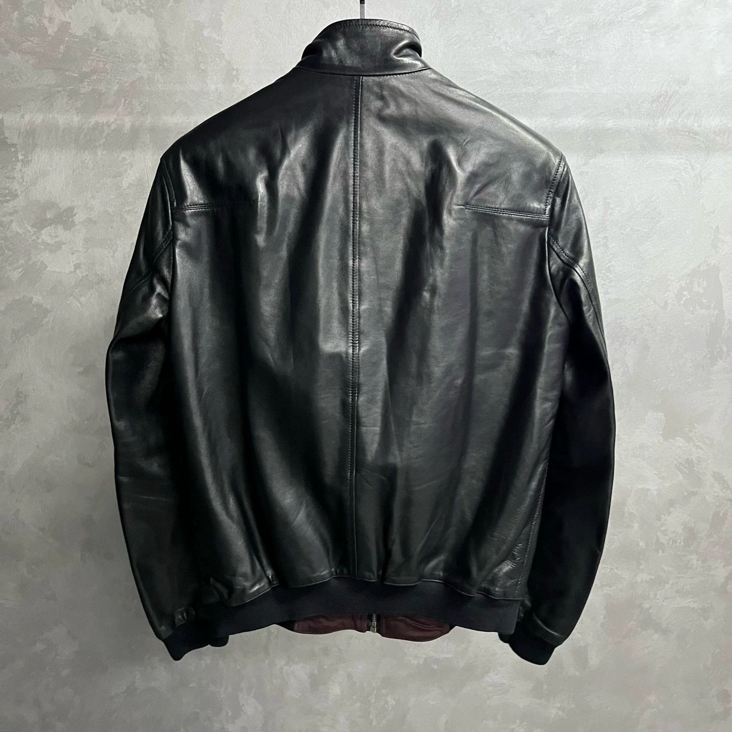 Dior Dior Black Solid Stand Collar Long Sleeve Leather Jacket Size US S / EU 44-46 / 1 - 2 Thumbnail