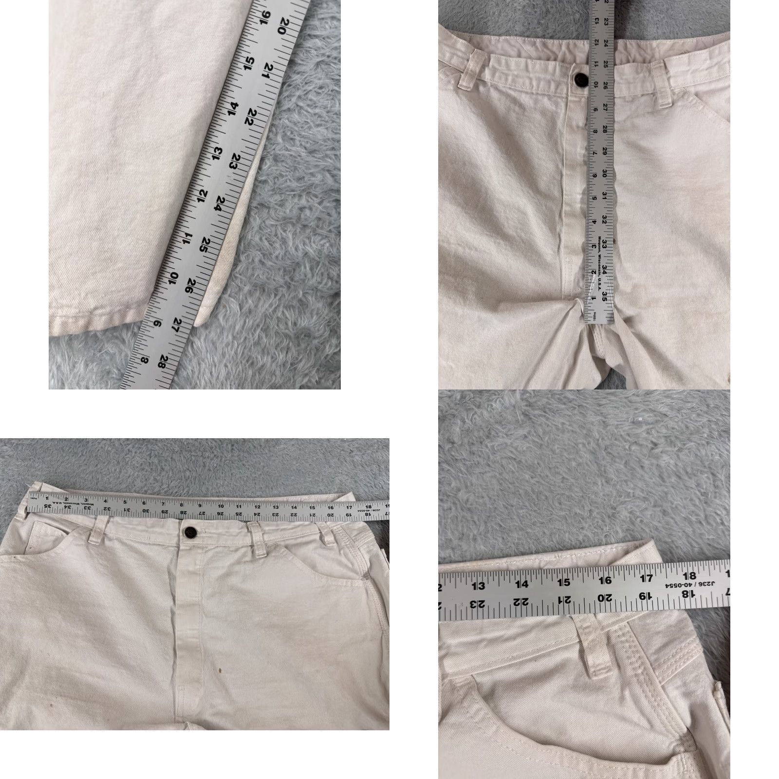 Dickies Dickies Carpenter Pants White 38 Adult Men Denim Workwear 5-Pocket Regular Straight Cotton Pants Mens 36x27 Thread: Paint, Logo, Vintage: No Size US 38 / EU 54 - 8 Thumbnail