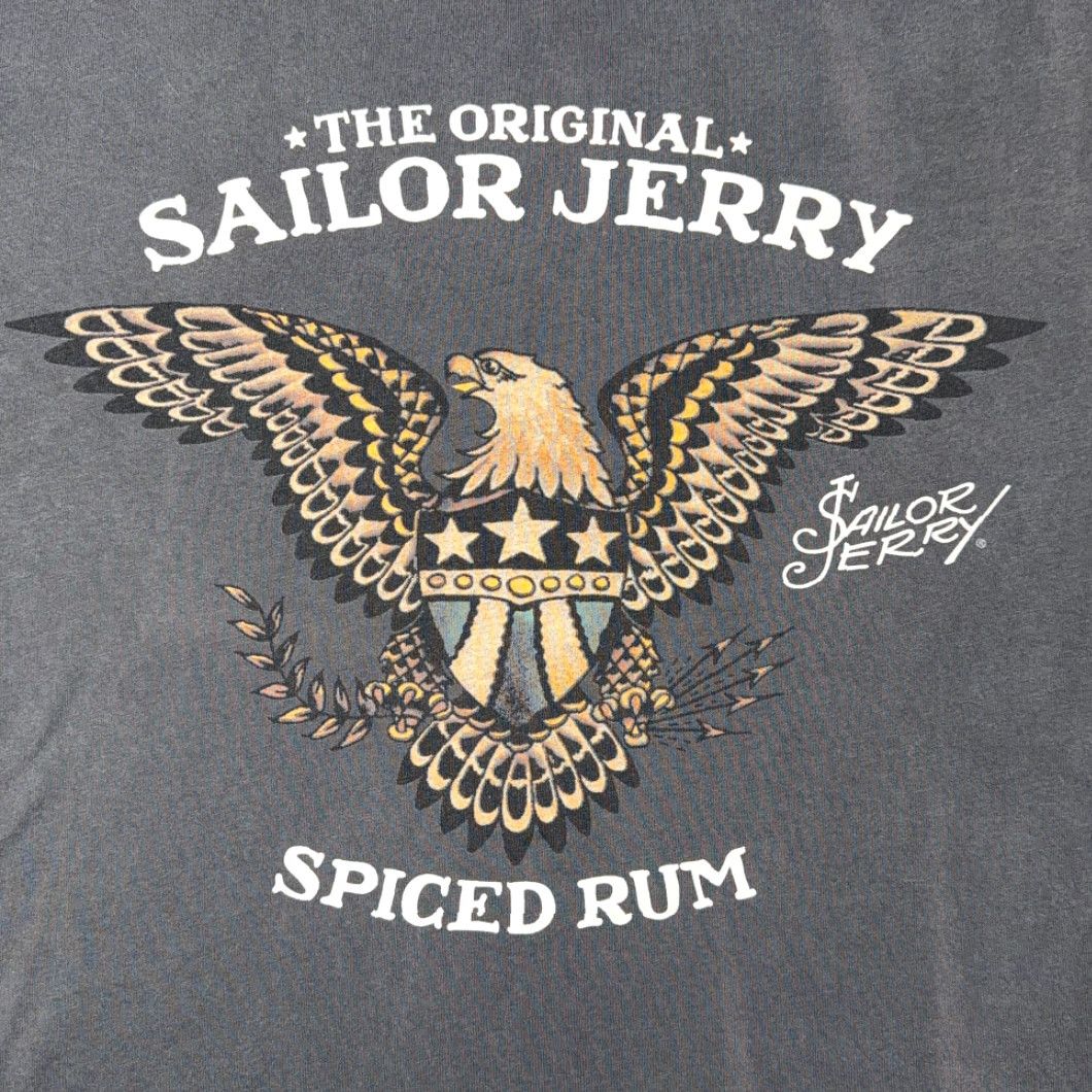 Vintage Sailor Jerry Shirt Adult LARGE Gray Spiced Rum Tattoo Eagle Norman Collins USA Size US L / EU 52-54 / 3 - 2 Thumbnail