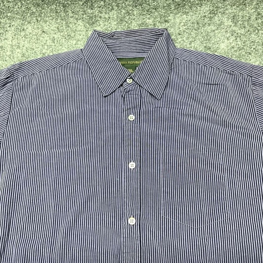 Banana Republic Banana Republic Shirt Mens L Multicolor Purple Striped Button Up Long Sleeve Size US L / EU 52-54 / 3 - 5 Thumbnail